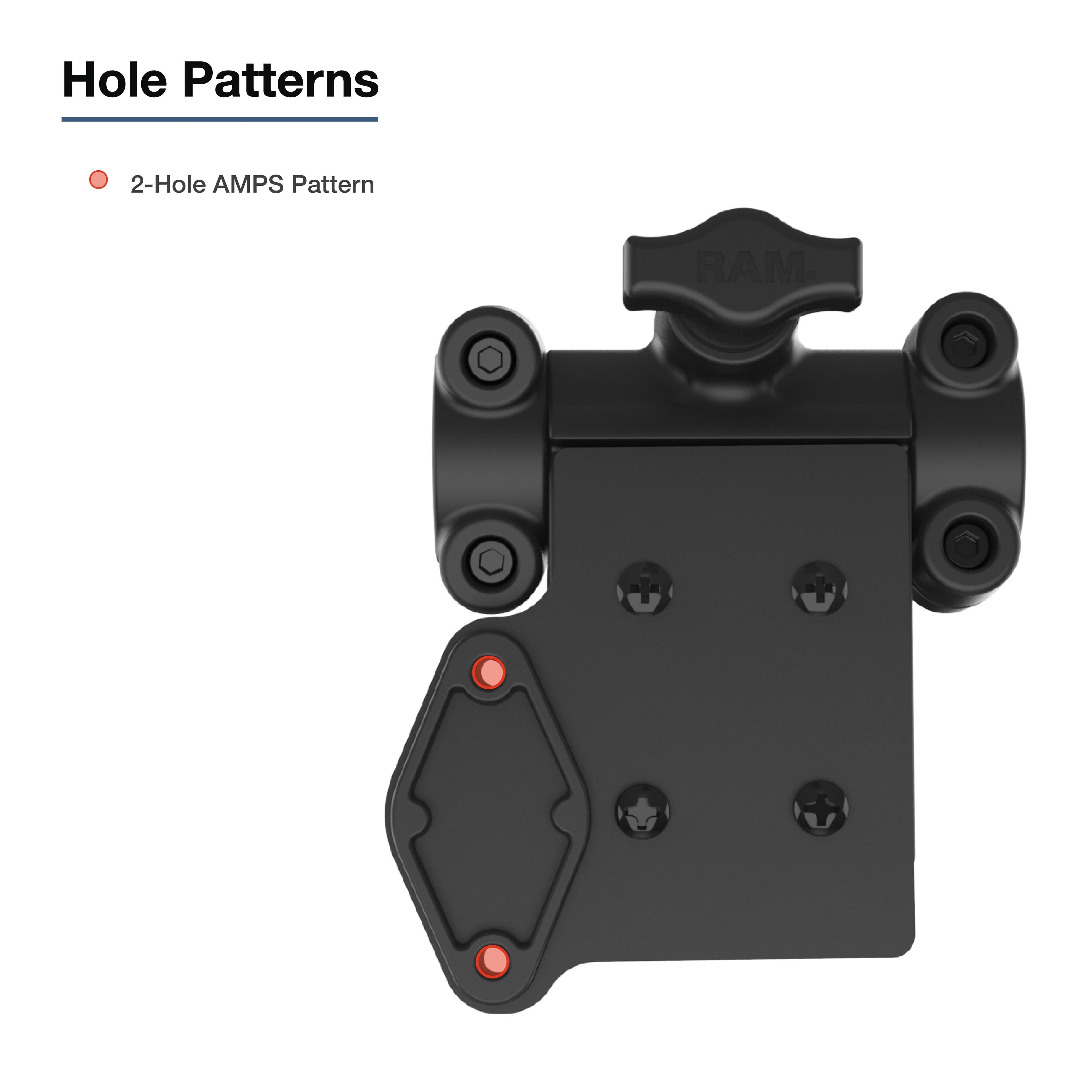 RAM® Friction Hinge Mount with Short Bracket for Tough-Bar™