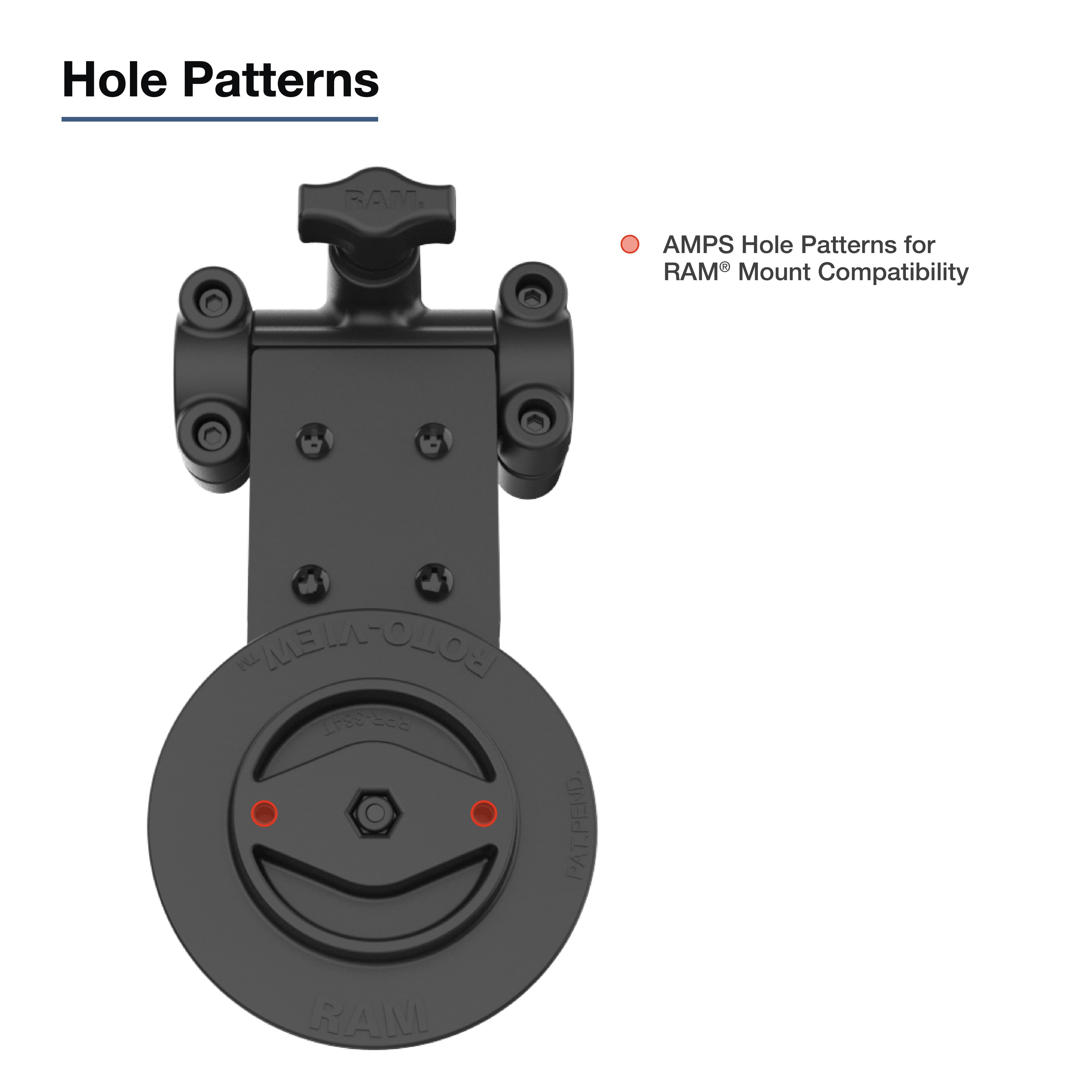 RAM® Friction Hinge Mount for Tough-Bar™ with Roto-View™