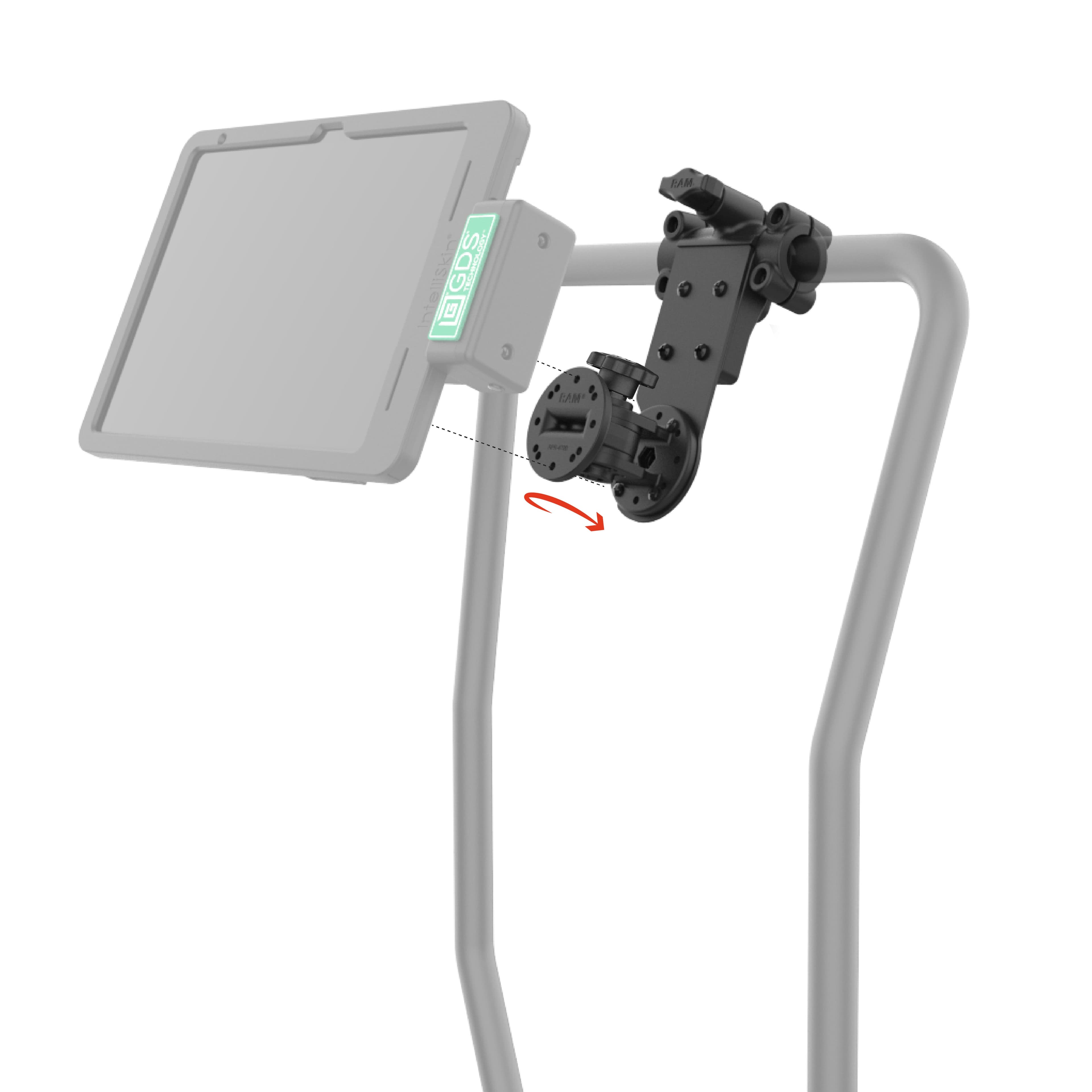 RAM® Friction Hinge Mount for Tough-Bar™ with Pivot Feature