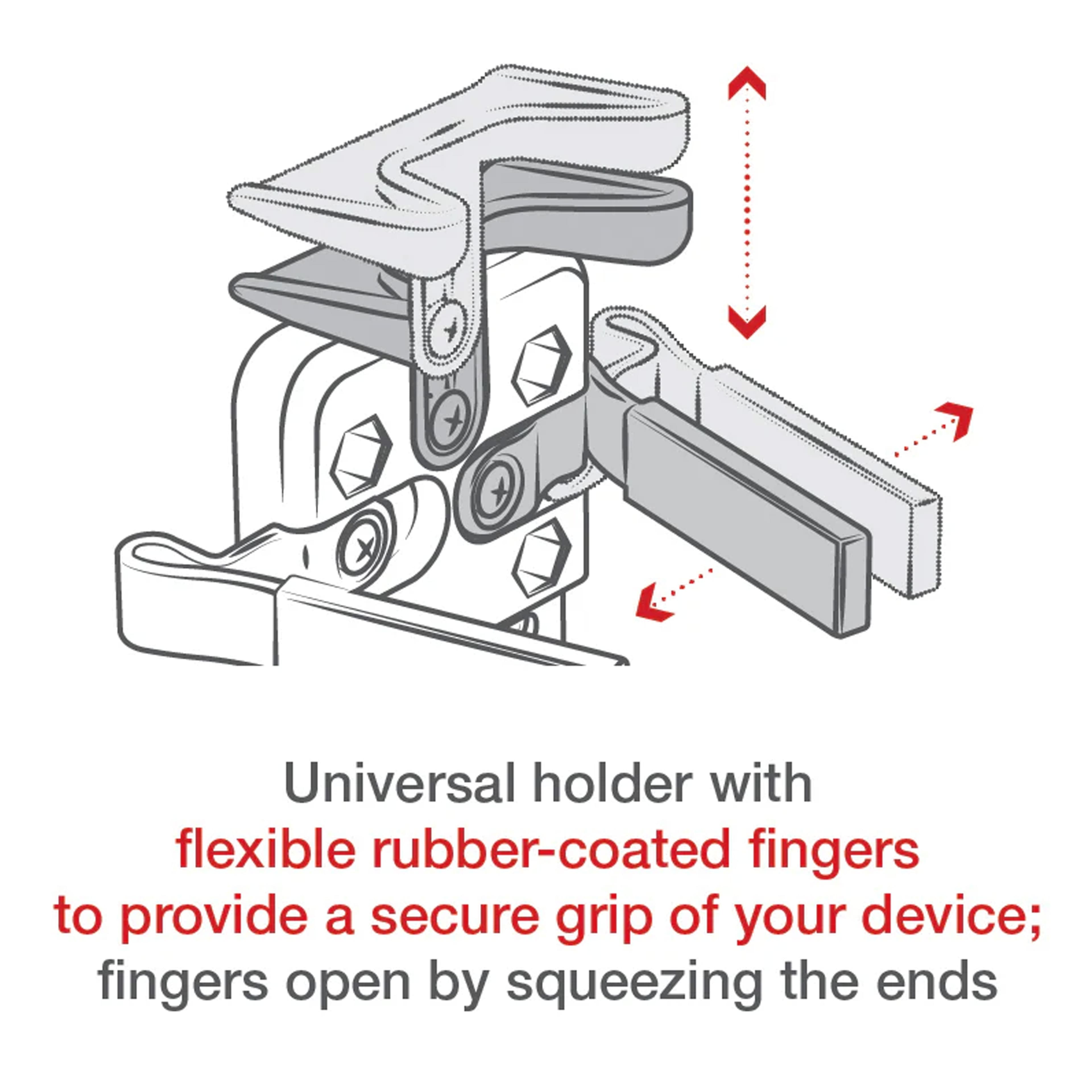RAM® Finger-Grip™ Universal Mount with Medium Torque™ Base