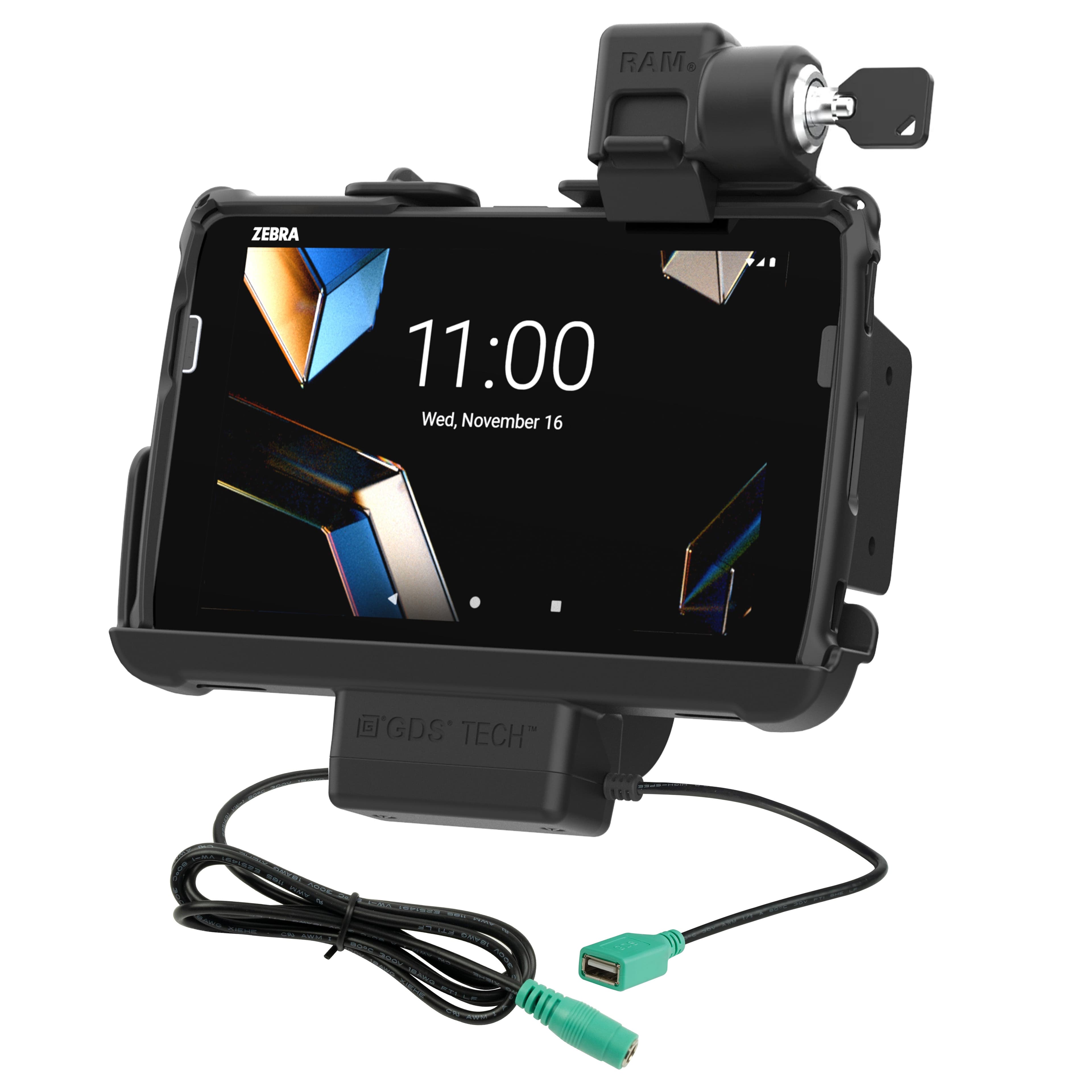 Locking RAM® Tough-Dock™ Power + Data for Zebra ET401 8" (20.3 cm)