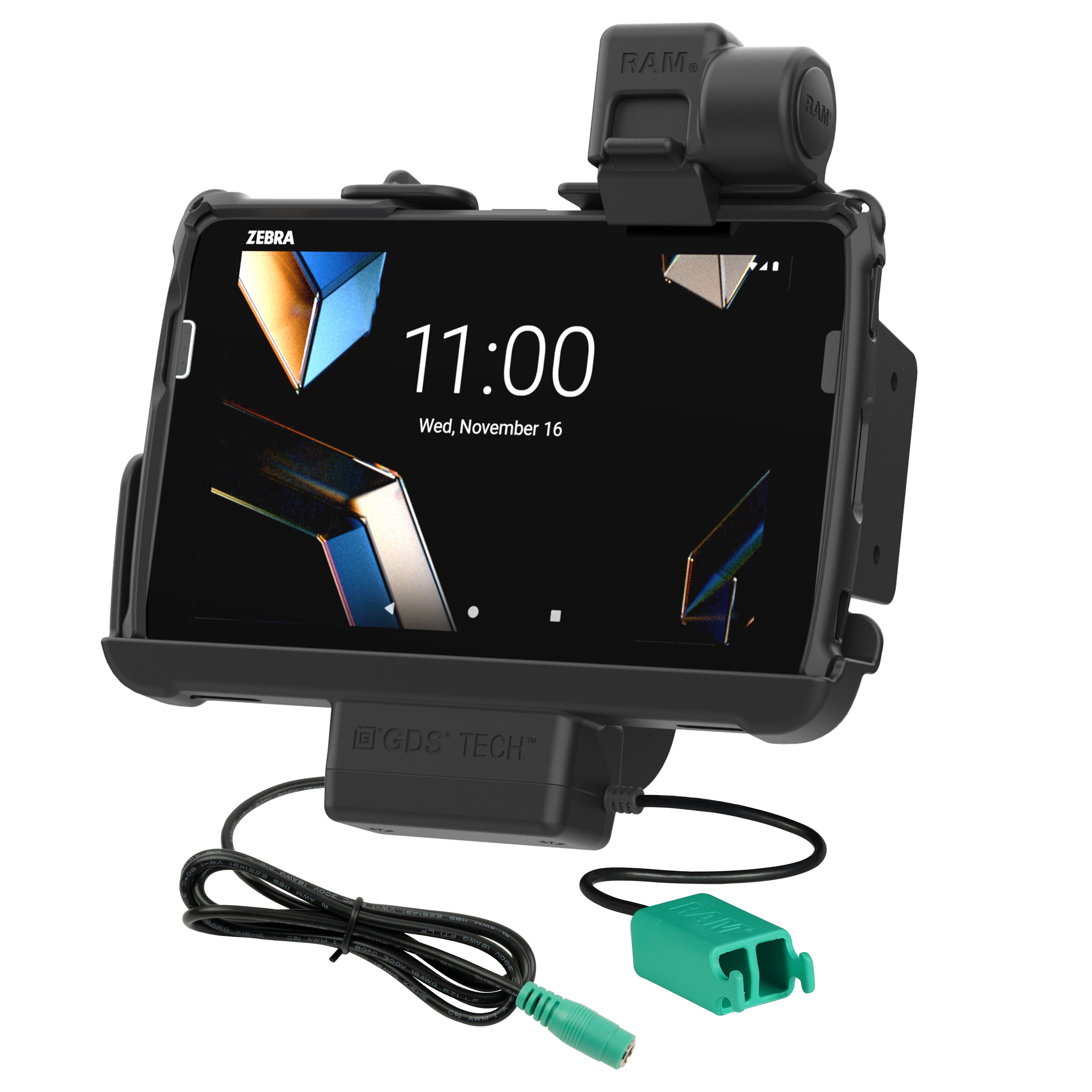 RAM® Tough-Dock™ Power + Dual USB with Latch for Zebra ET4x 8" (20.3 cm)