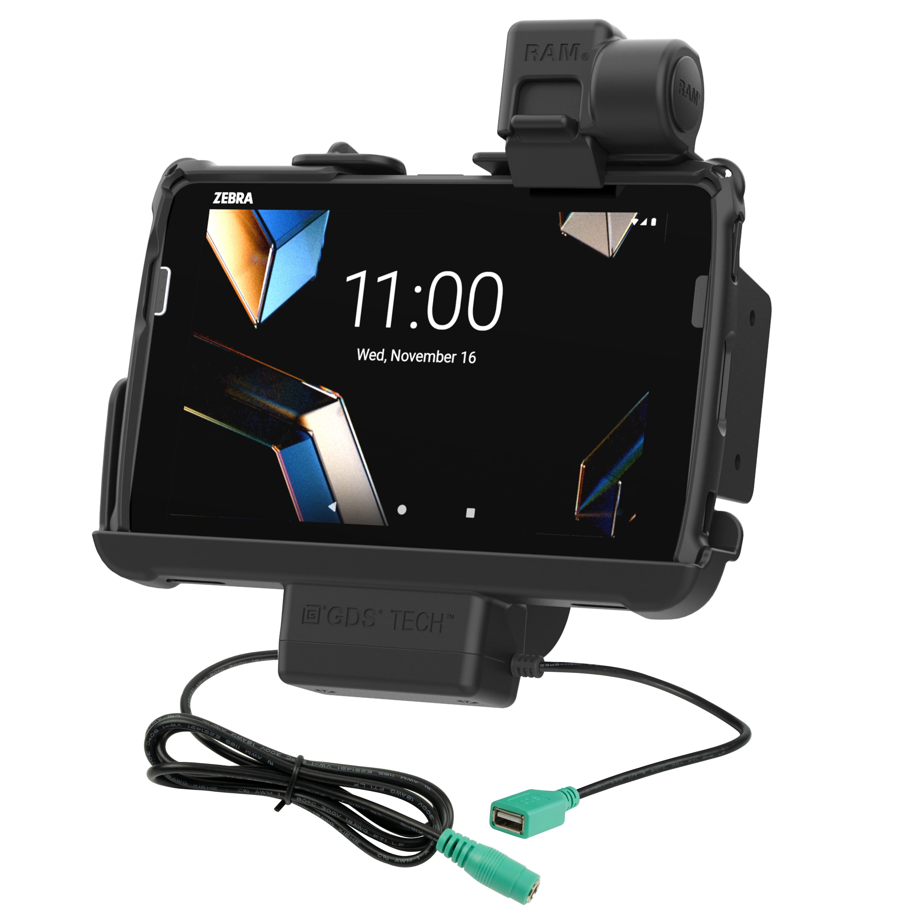 RAM® Tough-Dock™ Power + Data with Latch for Zebra ET401 8" (20.3 cm)