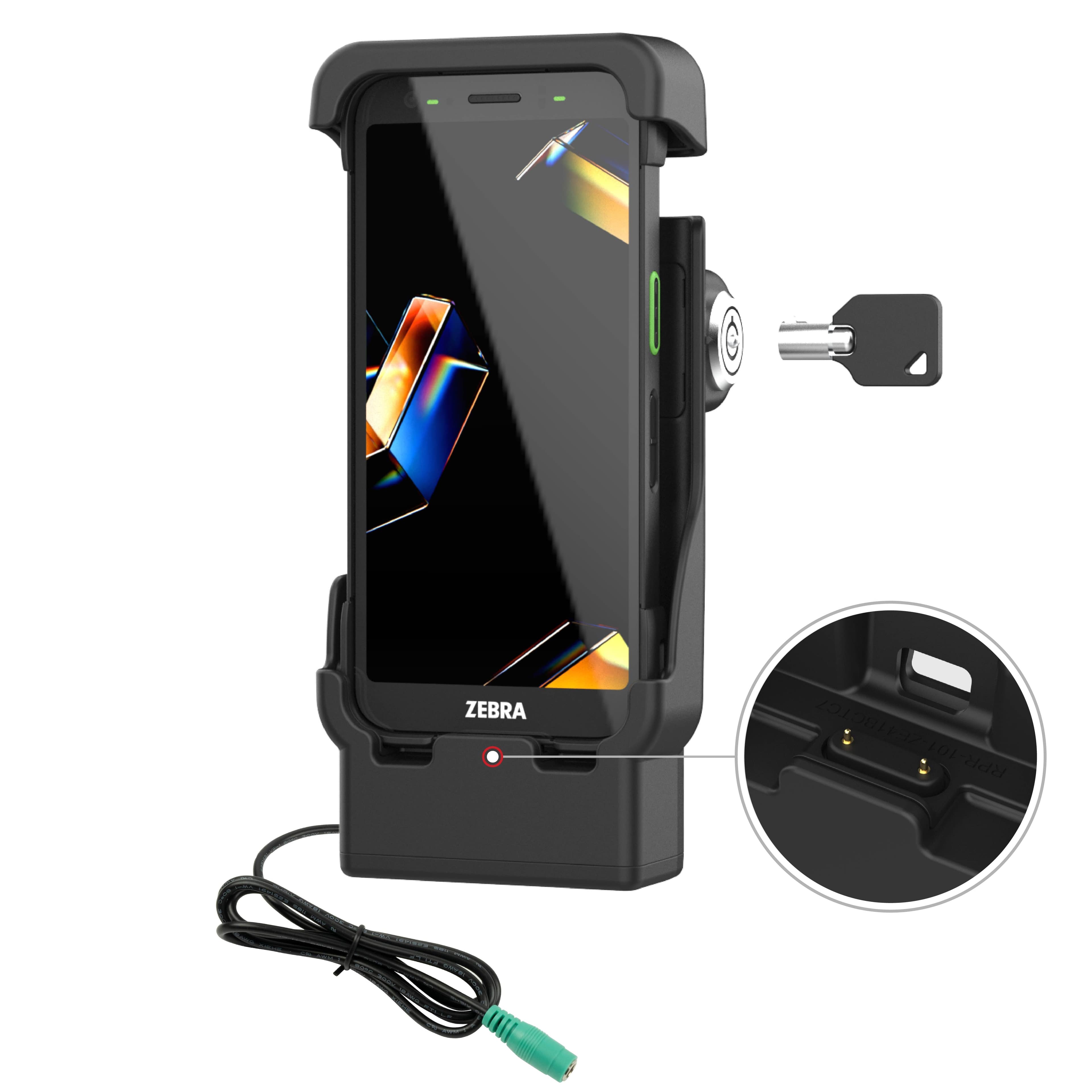 RAM® Locking Powered Dock with Pogo Pins for Zebra TC701