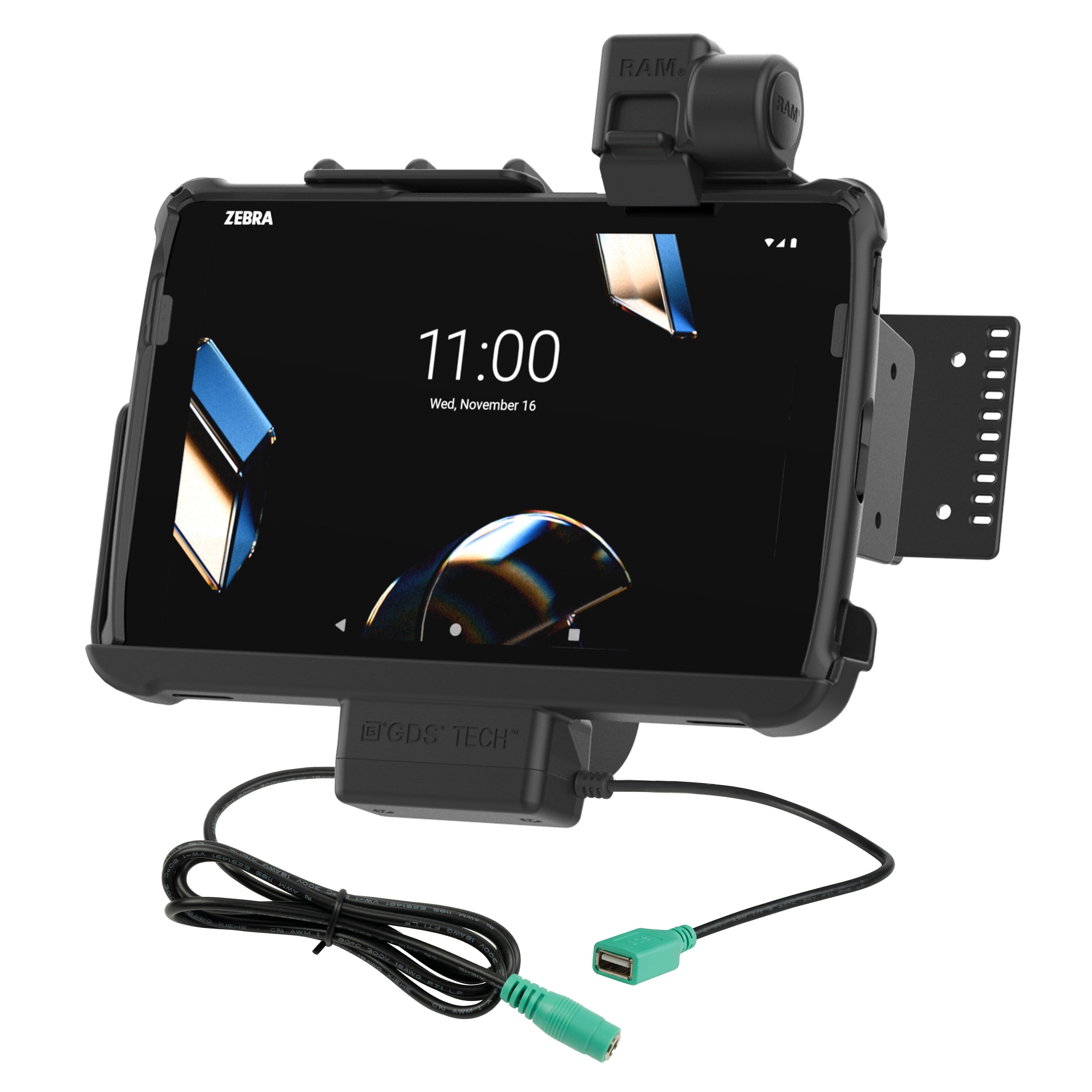 RAM® Tough-Dock™ Power + Data with Latch for Zebra ET401 10" (25.4 cm)