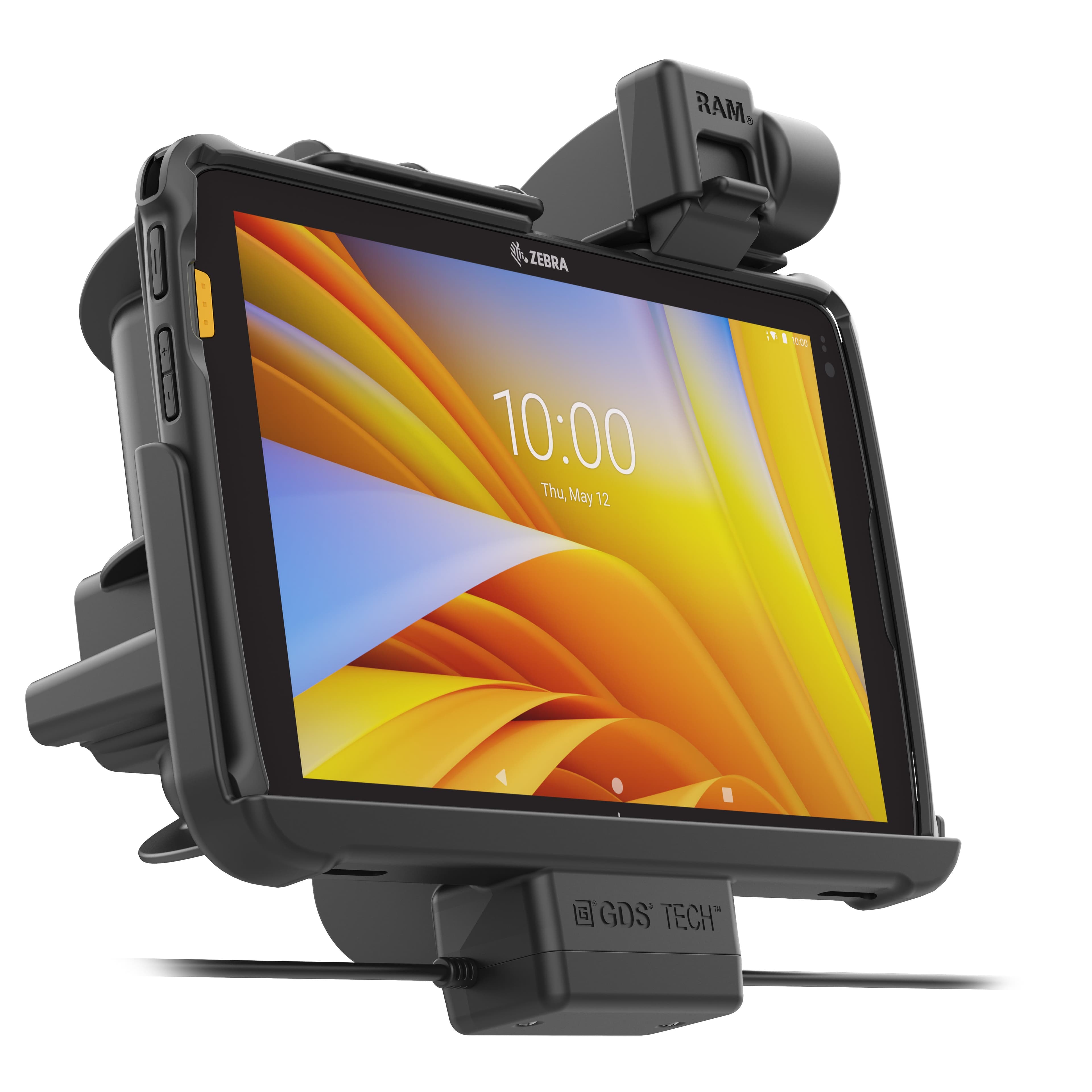 RAM® Tough-Dock™ Power + Dual USB with Latch for Zebra ET4x 10" (25.4 cm)