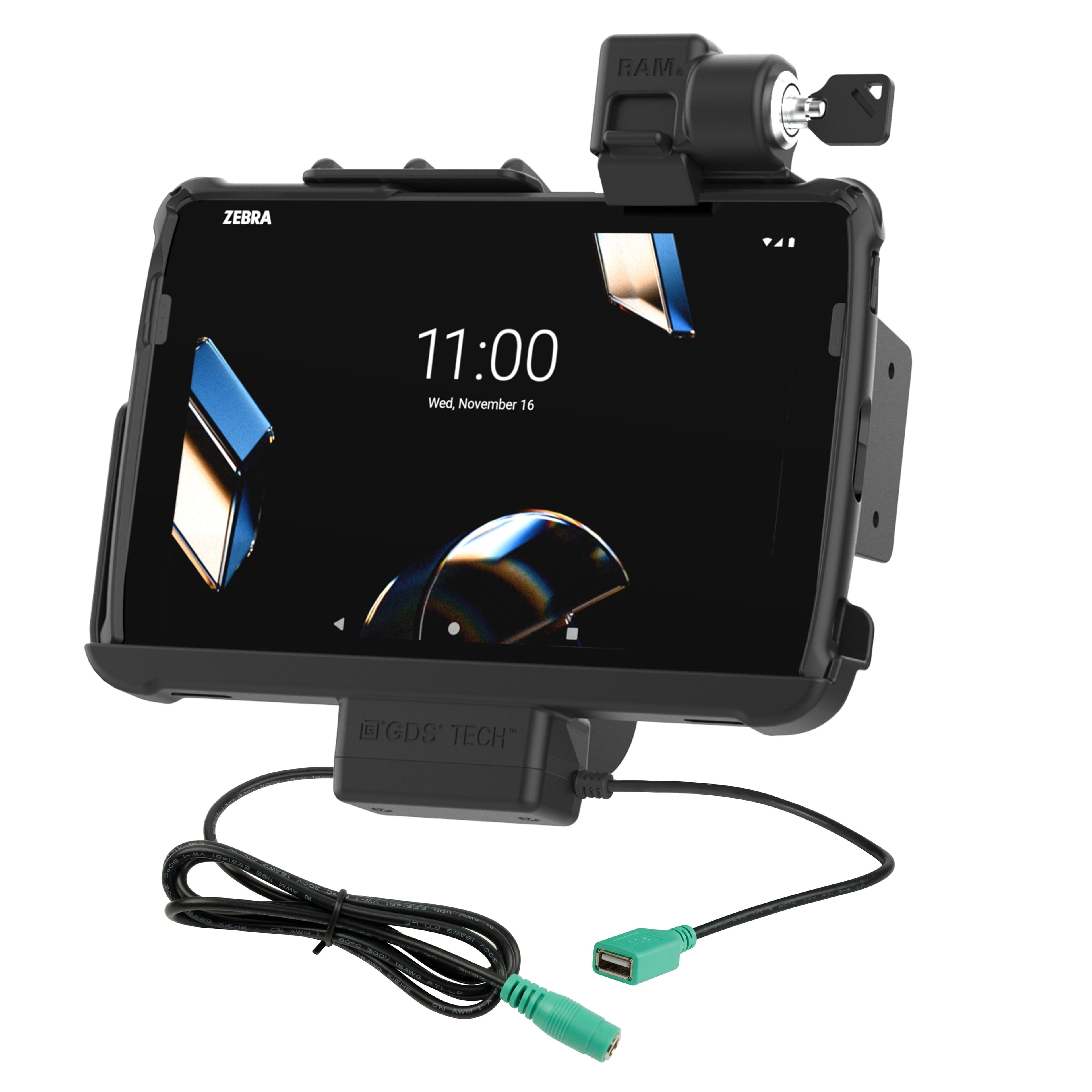 Locking RAM® Tough-Dock™ Power + Data for Zebra ET401 10" (25.4 cm)