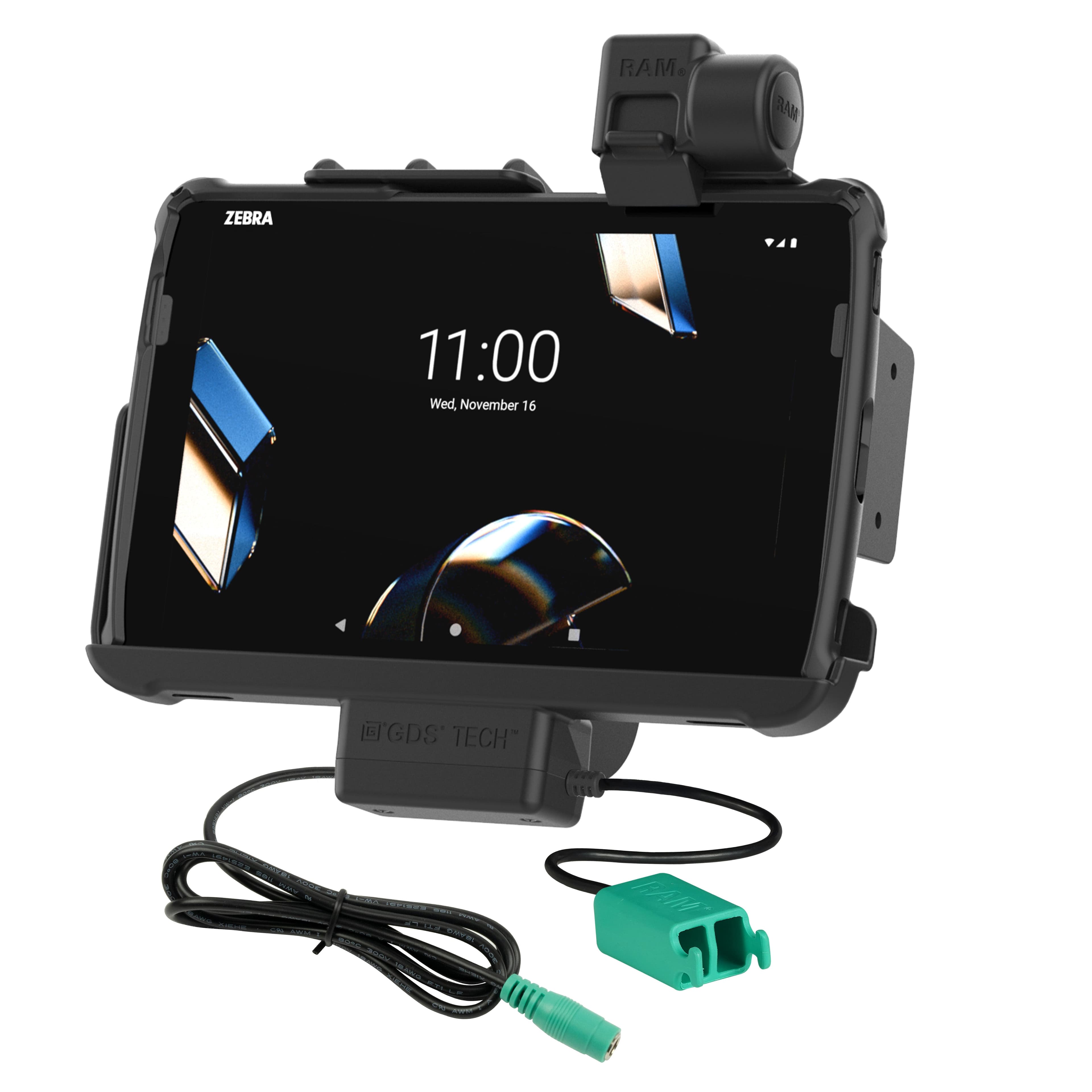 RAM® Tough-Dock™ Power + Dual USB with Latch for Zebra ET4x 10" (25.4 cm)