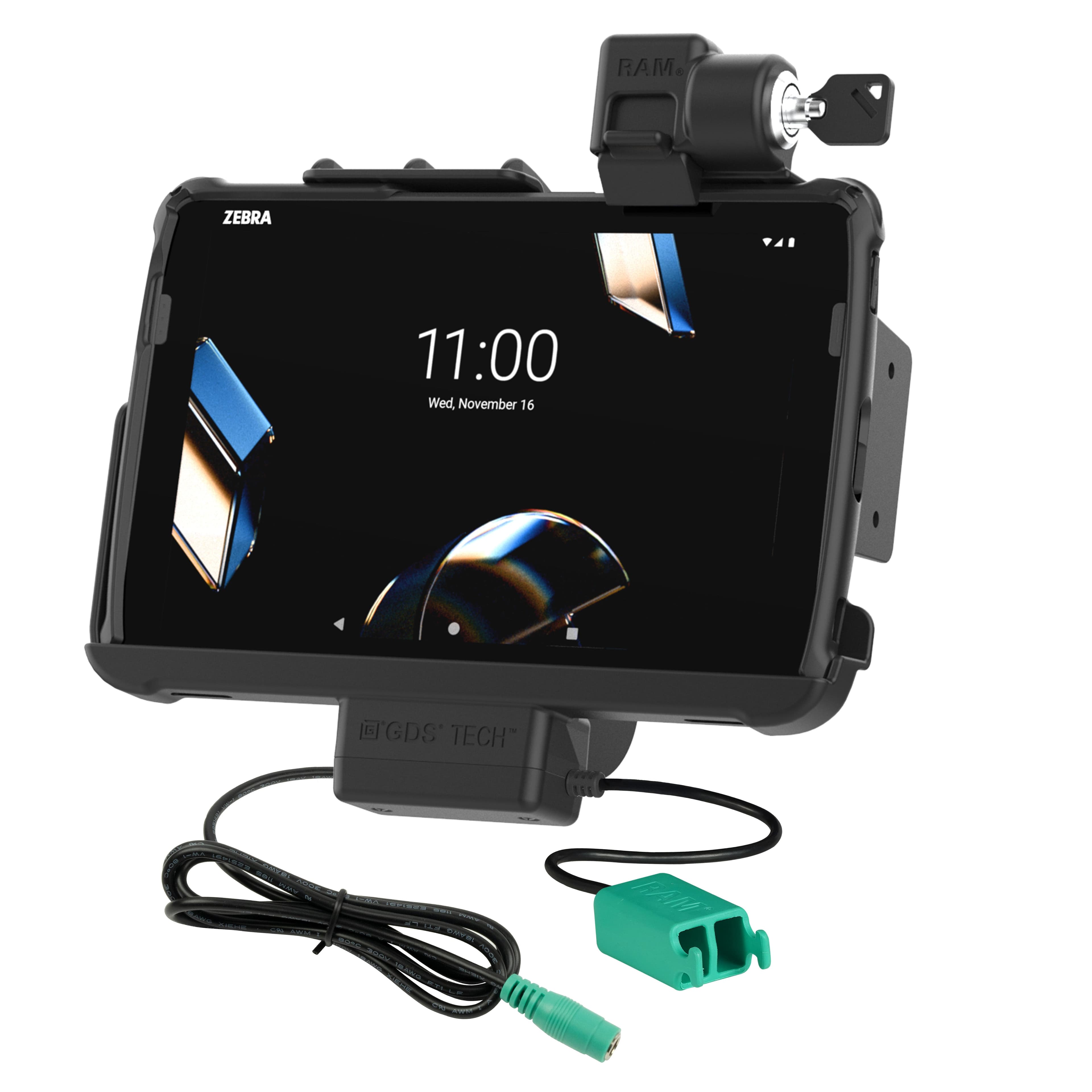 Locking RAM® Tough-Dock™ Power + Dual USB for Zebra ET401 10" (25.4 cm)