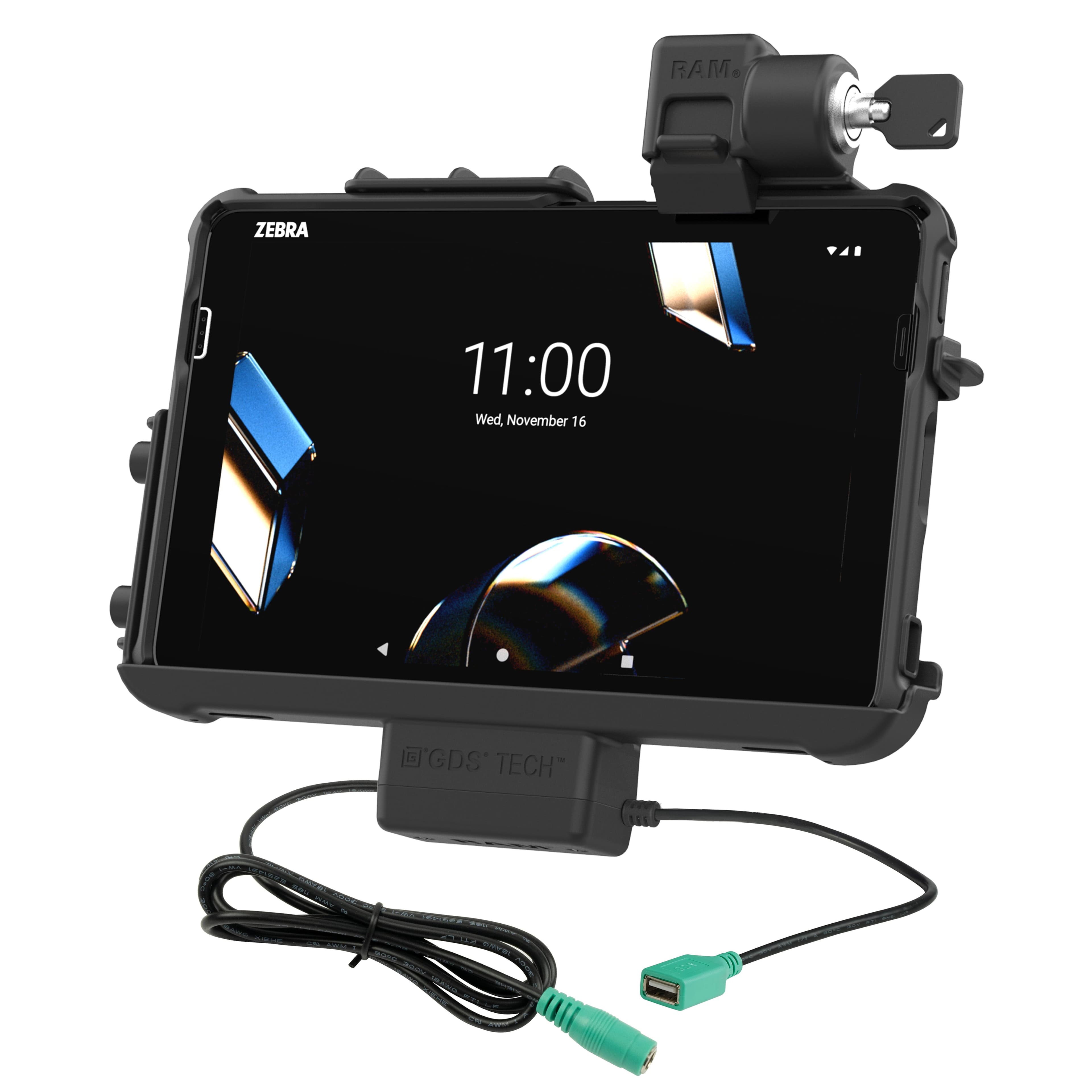 Locking RAM® Thin-Dock™ + Data for Zebra ET401 10" (25.4 cm)