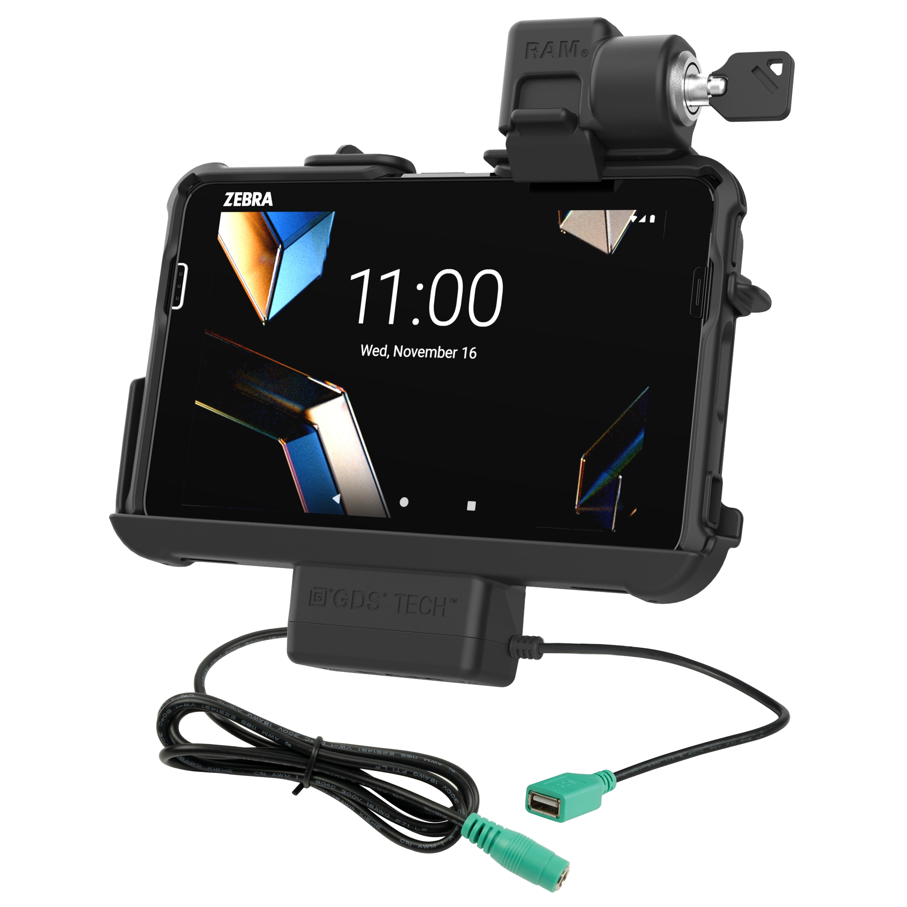 Locking RAM® Thin-Dock + Data for Zebra ET401 8" (20.3 cm)