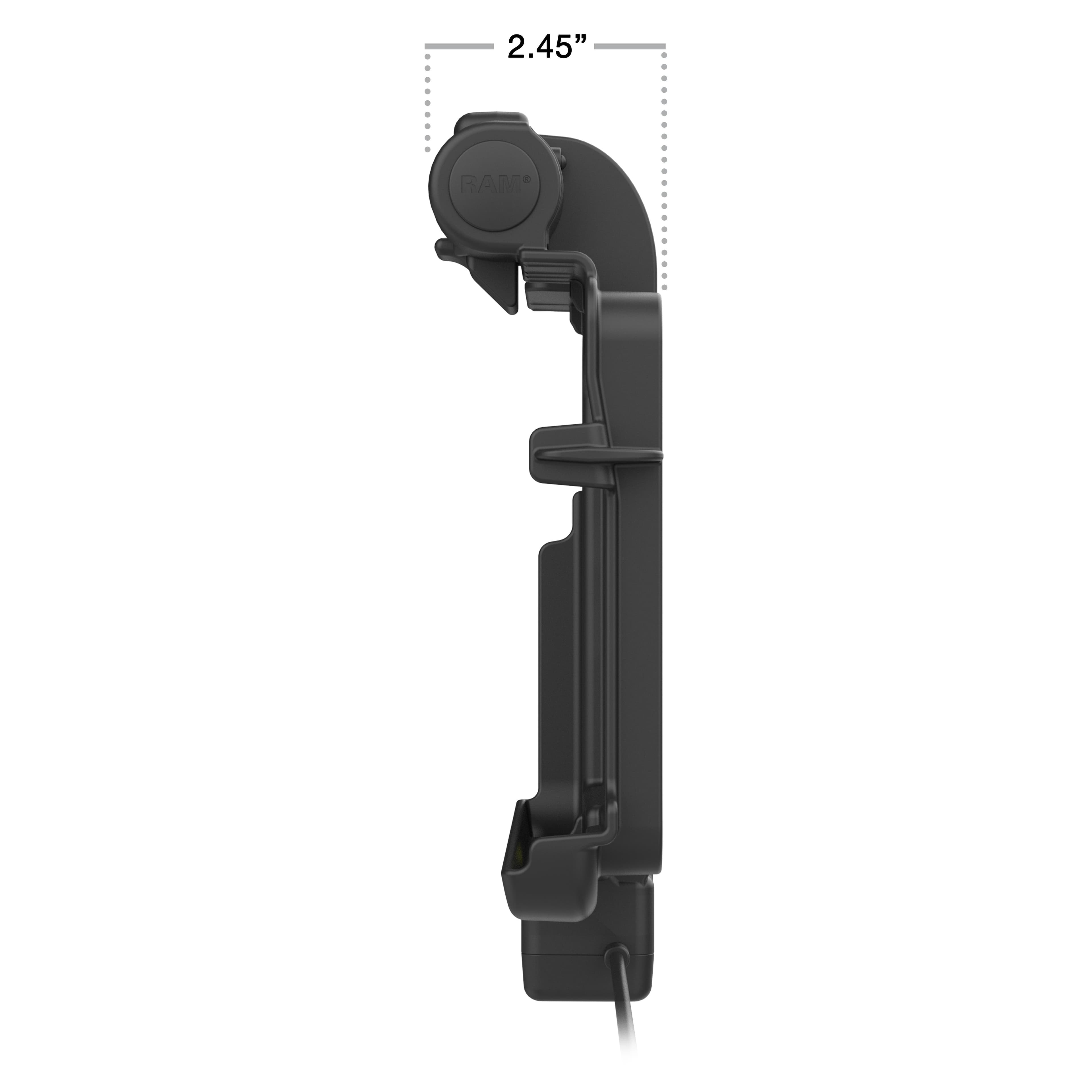 RAM® Thin-Dock™ + Dual USB for Zebra ET401 & ET4x 10" (25.4 cm)