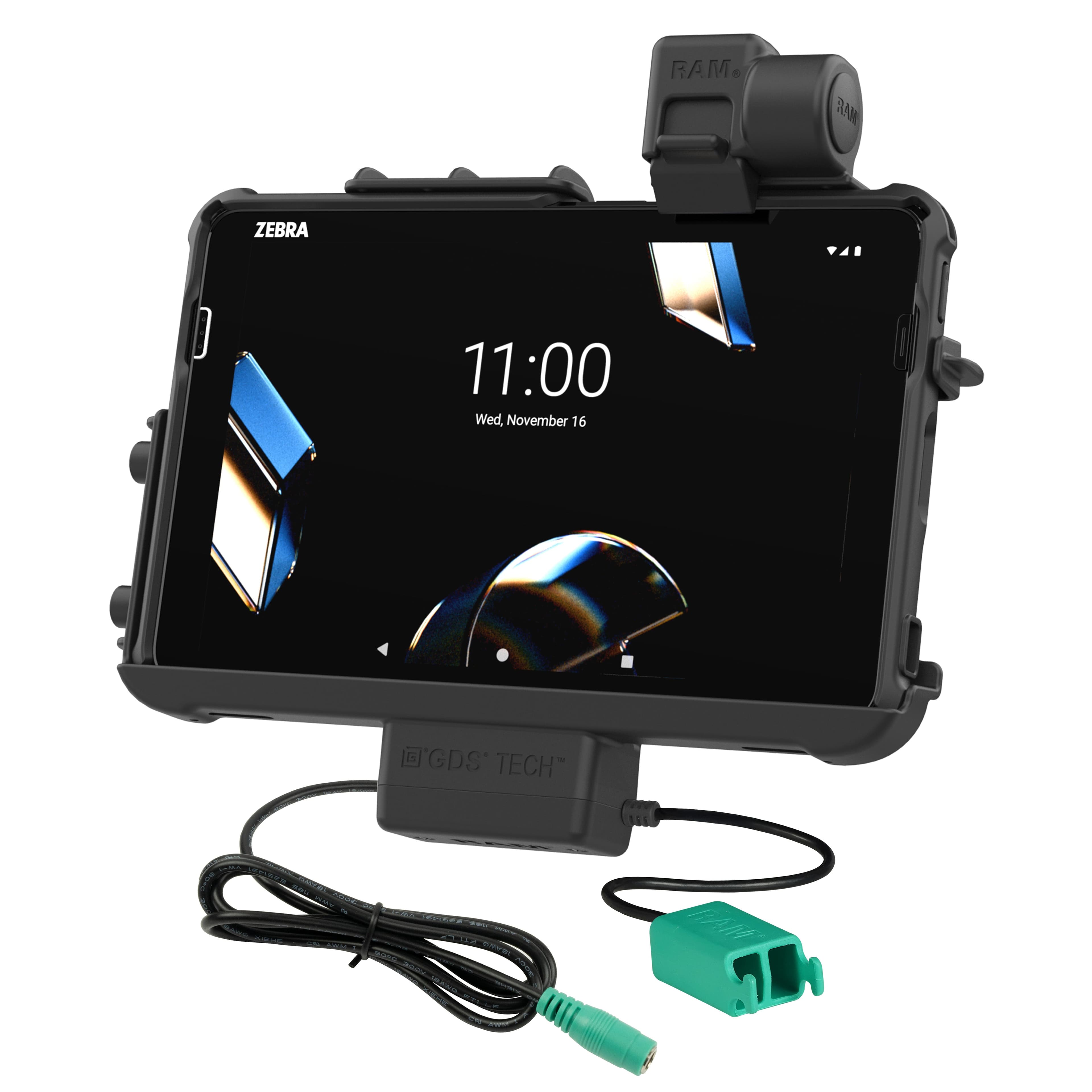 RAM® Thin-Dock™ + Dual USB for Zebra ET401 & ET4x 10" (25.4 cm)
