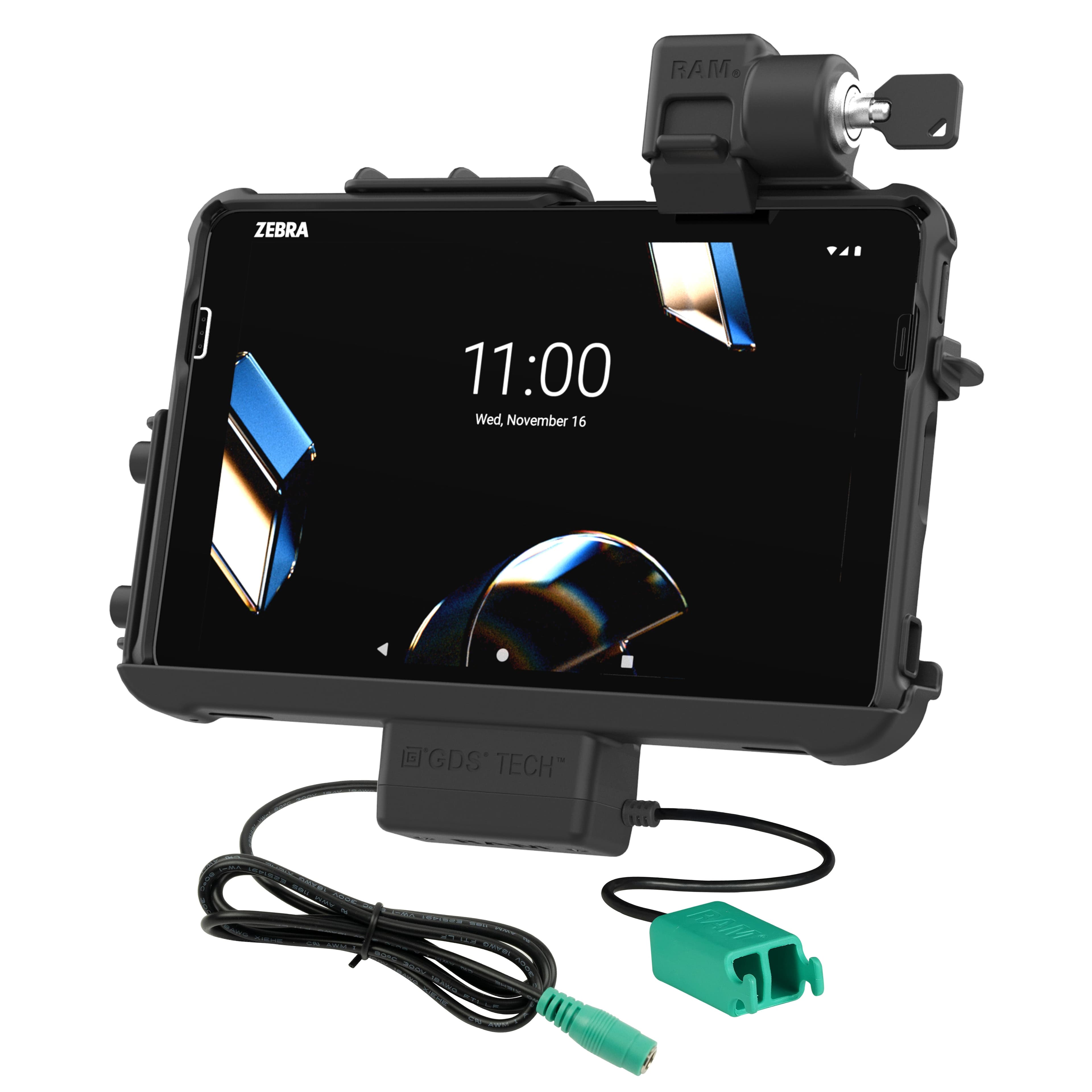 Locking RAM® Thin-Dock™ + Dual USB for Zebra ET401 10" (25.4 cm)