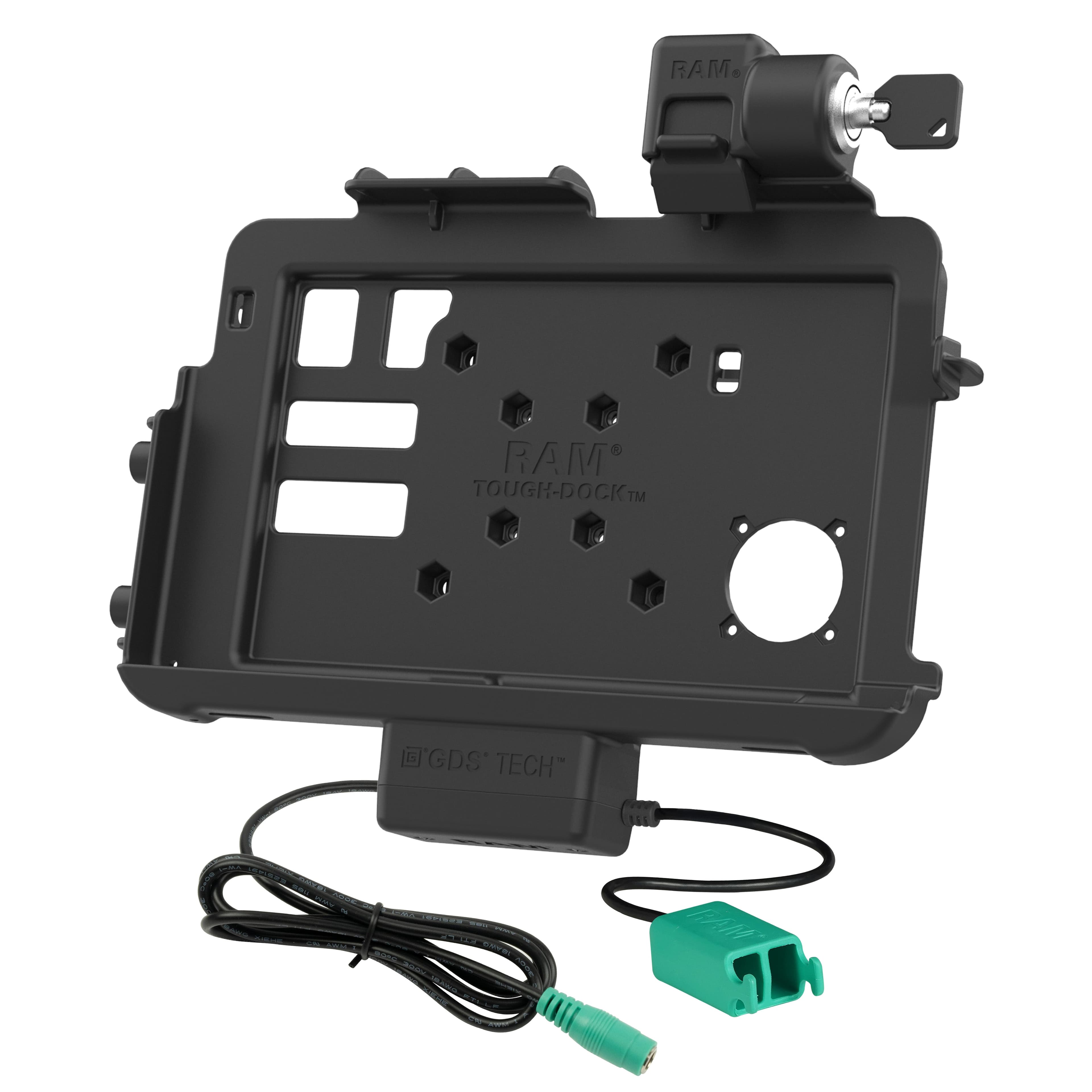 Locking RAM® Thin-Dock™ + Dual USB for Zebra ET401 10" (25.4 cm)