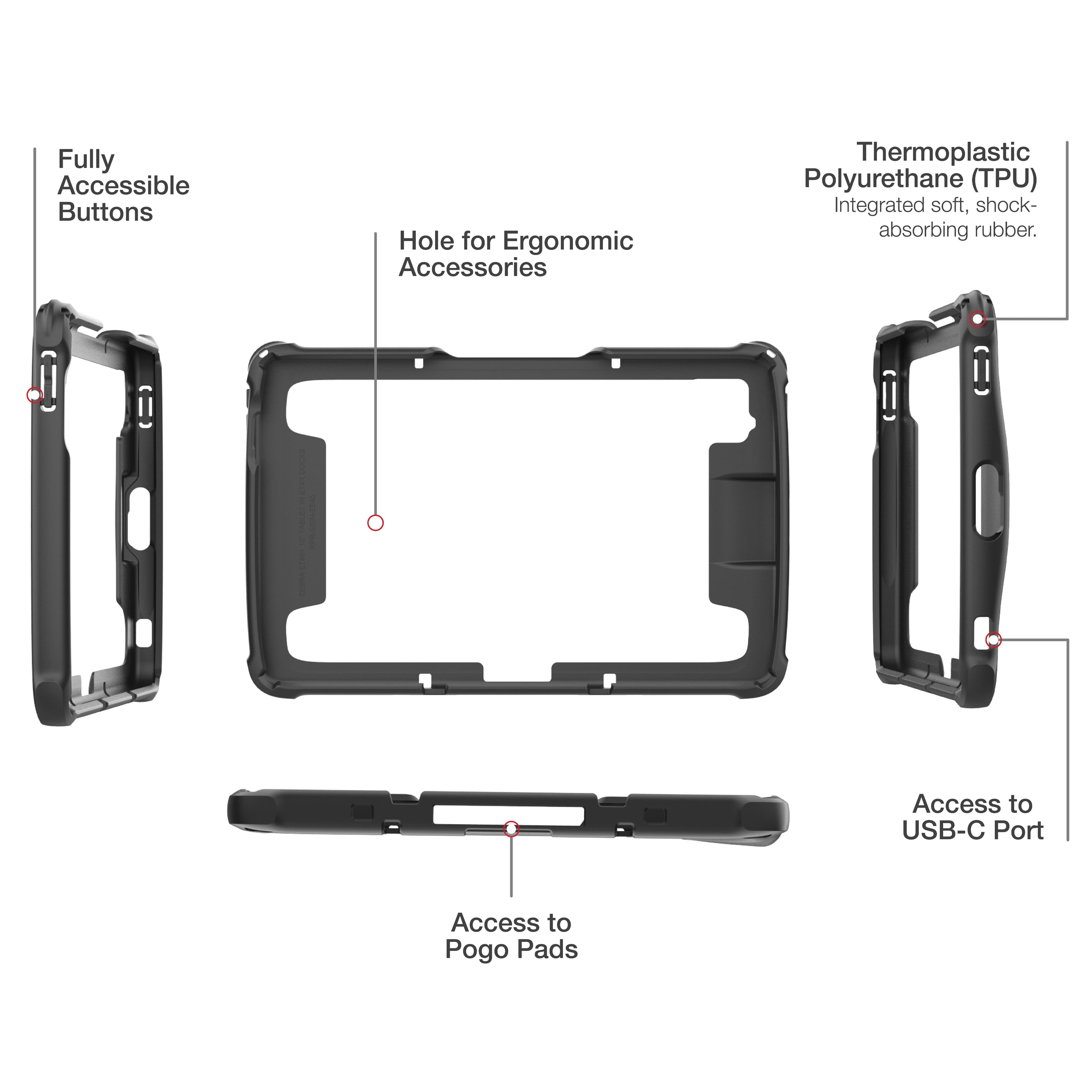 RAM® Skin™ for Zebra ET401 10" (25.4 cm) Enterprise Tablet