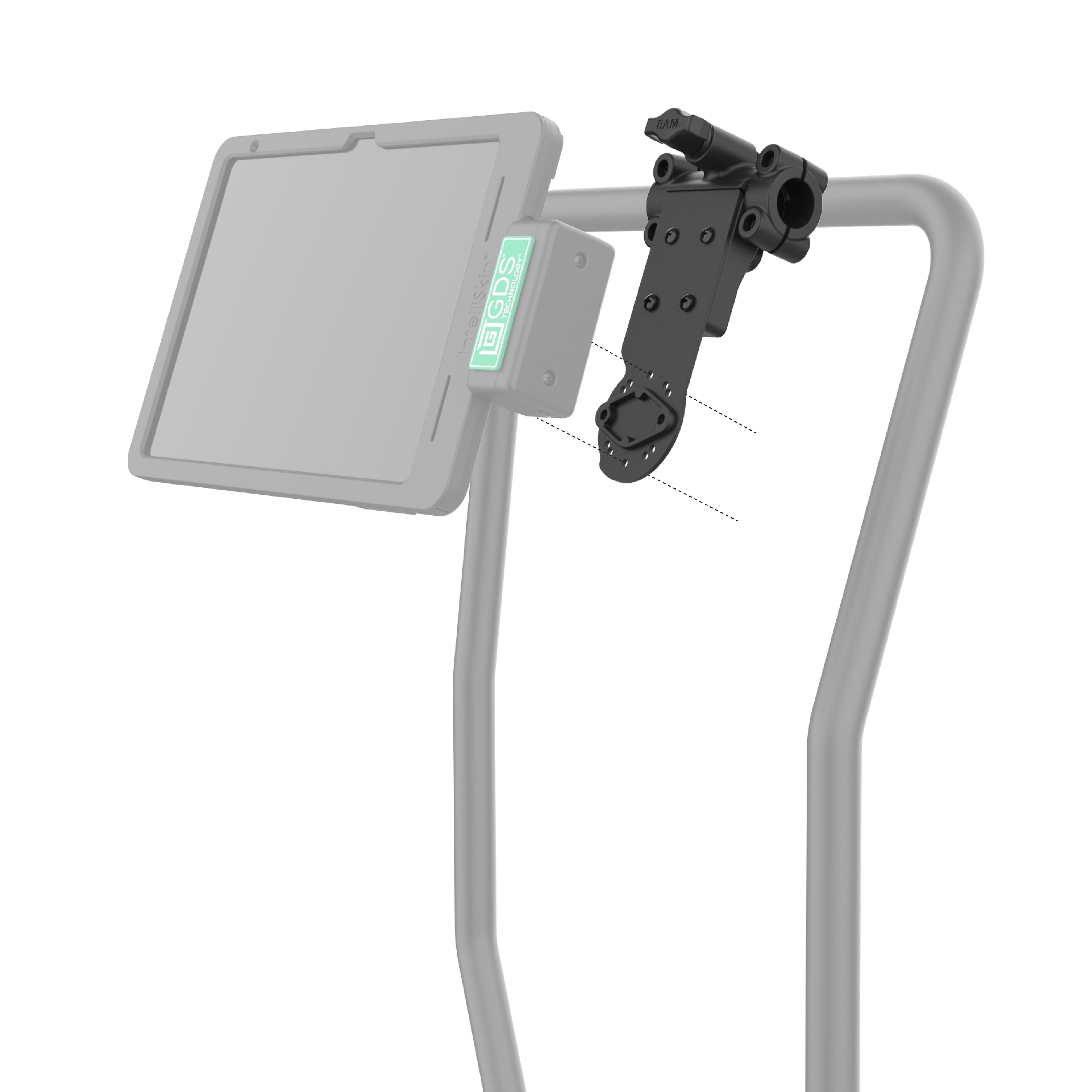 RAM® Friction Hinge Mount with AMPS Bracket for Tough-Bar™