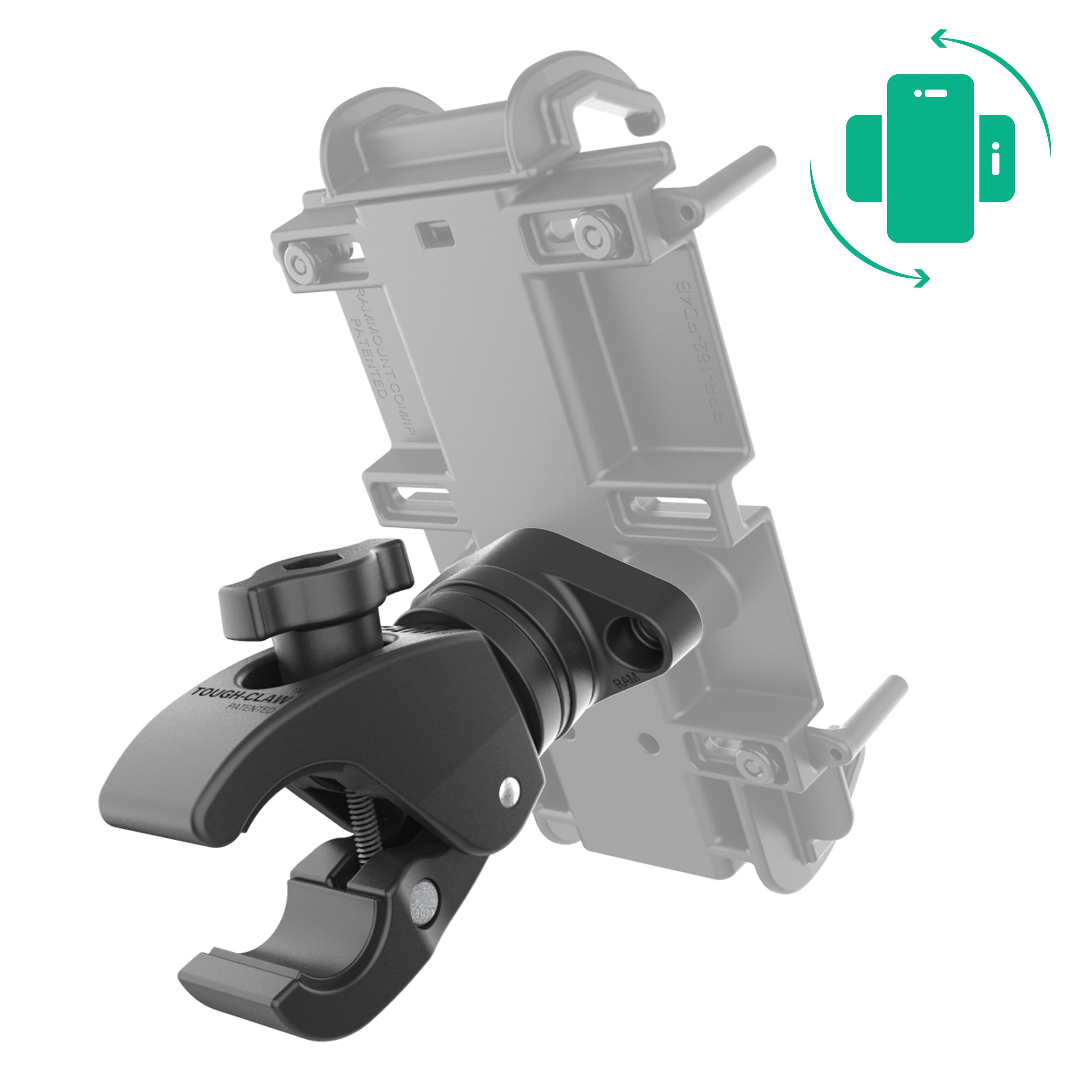 RAM® Rotating Low-Profile Tough-Claw™ Small Clamp Mount