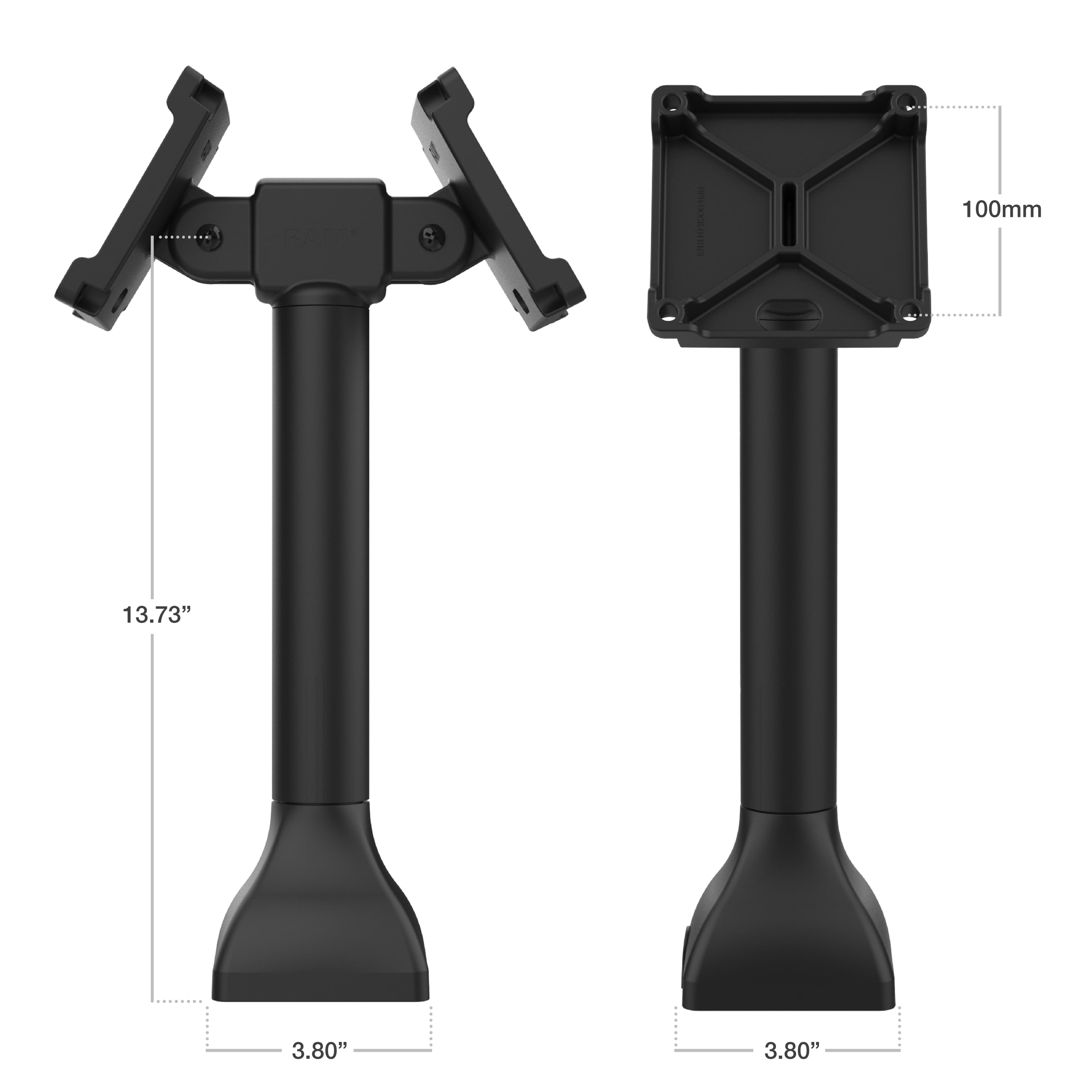 RAM® 14" (35.6 cm) Pedestal Mount with Dual 100mm VESA Adapters