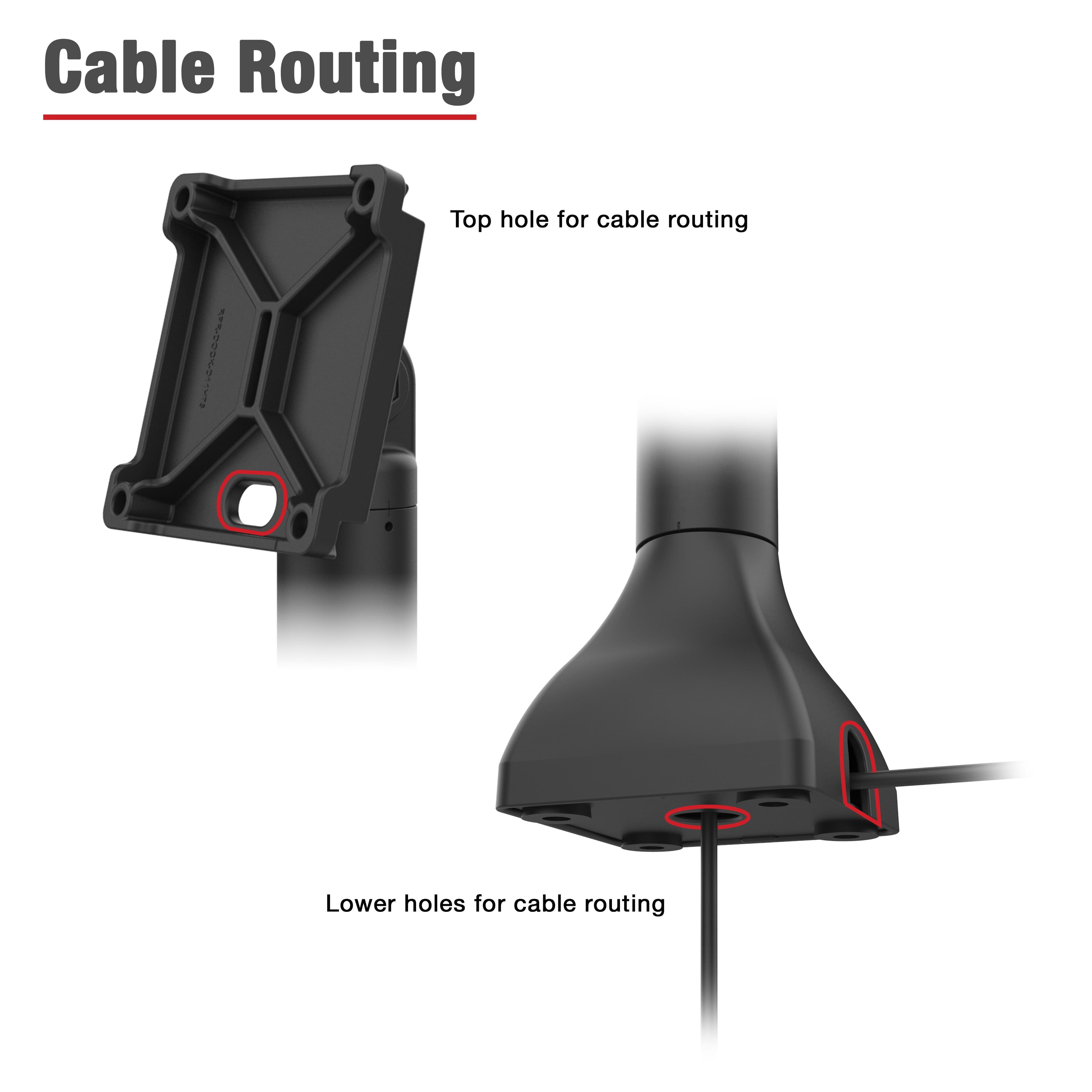 RAM® 14" (35.6 cm) Pedestal Mount with 100mm VESA & Cable Routing