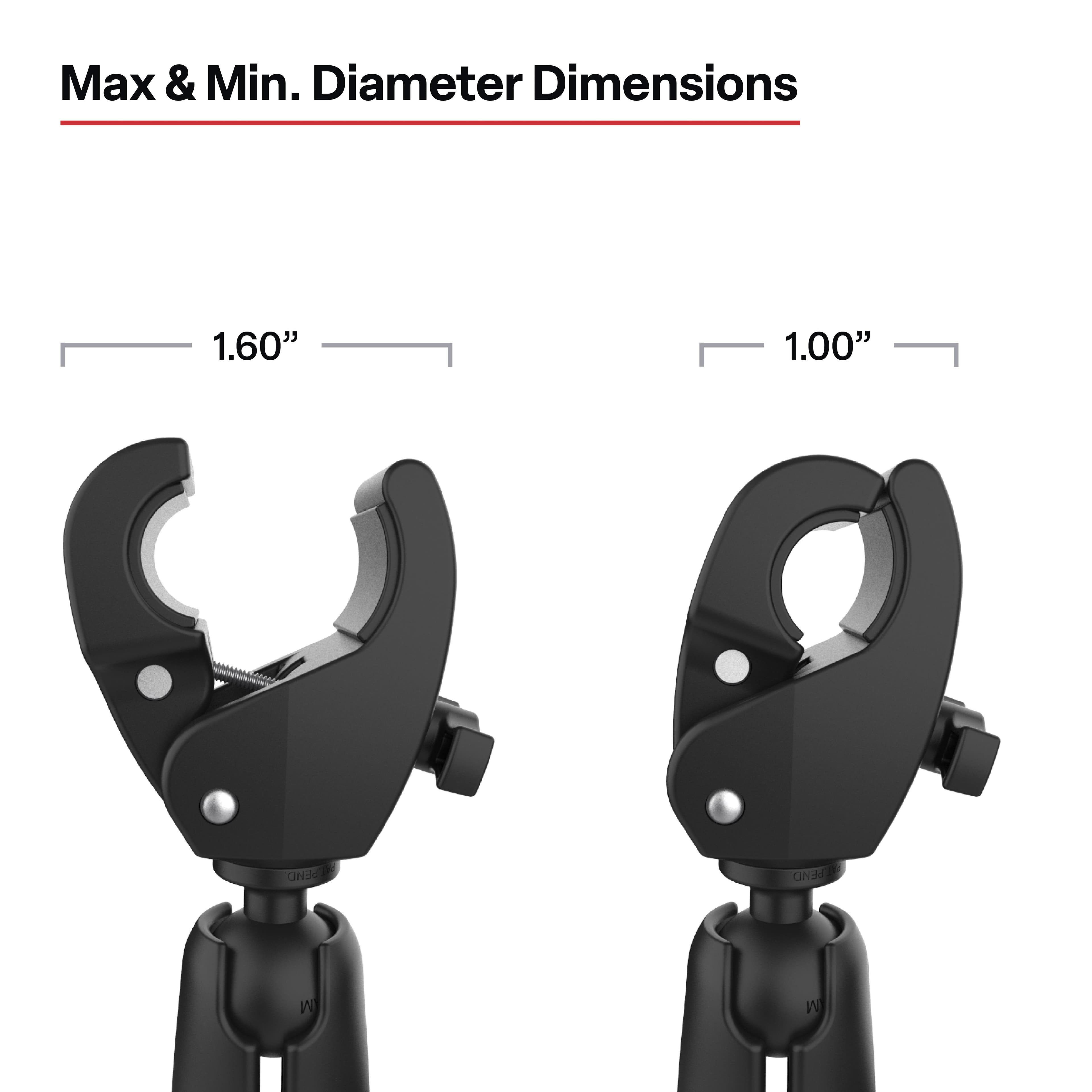 RAM® Trolling Motor Stabilizer with Tough-Claw™ 1” (25.4 mm) - 1.6” (40.6 mm) Clamp Bases