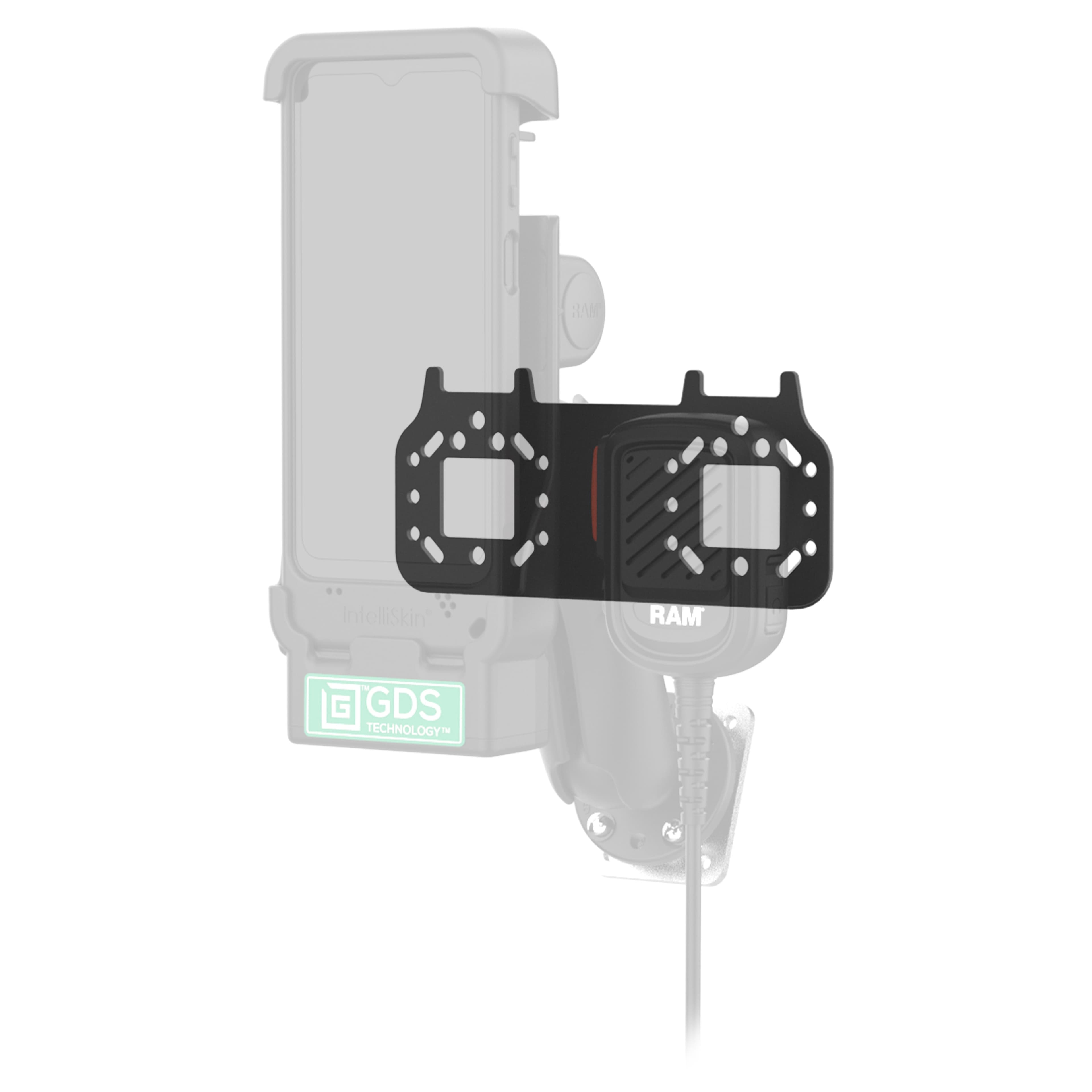 RAM® Short Bracket Adapter for PTT Remote Speaker Microphones