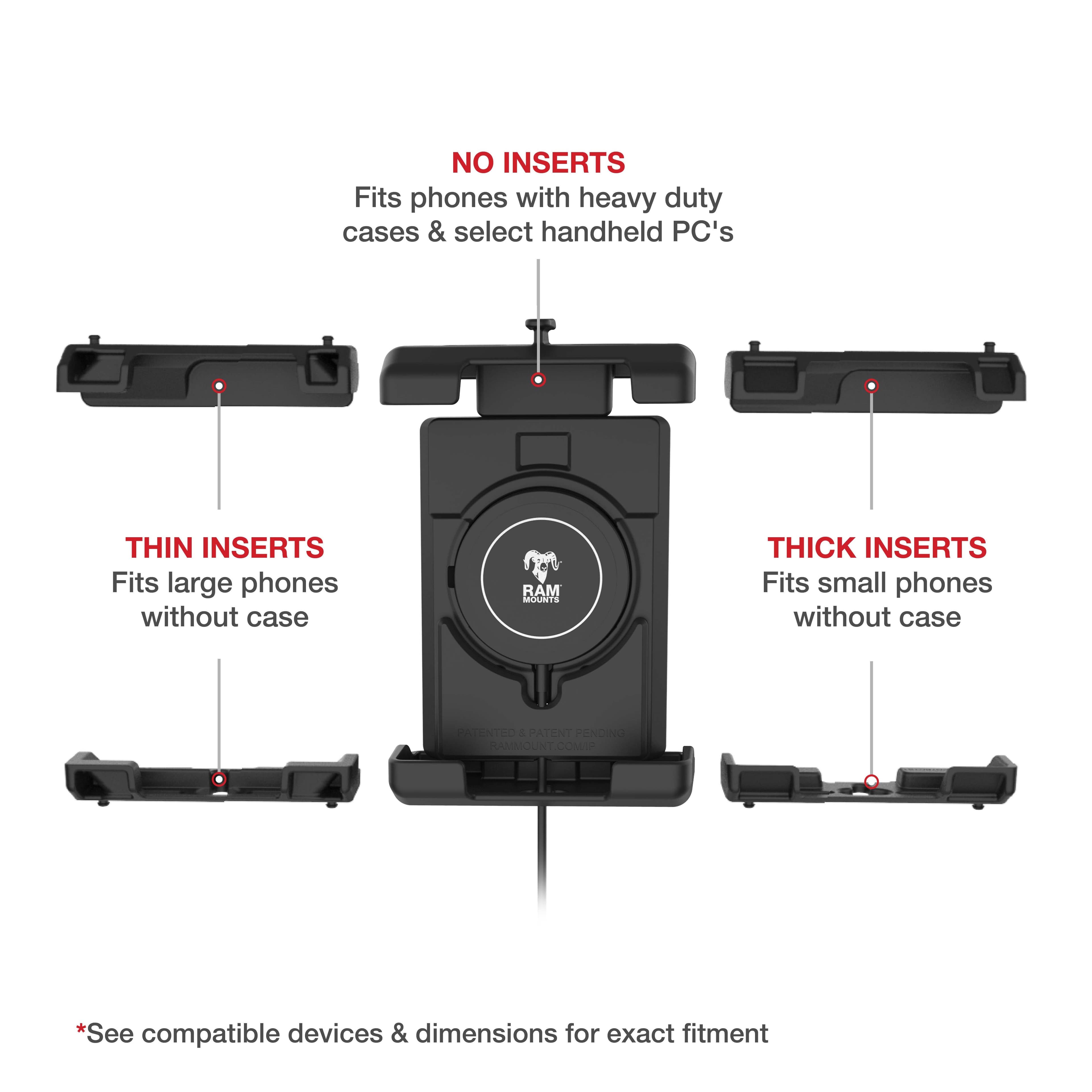 RAM® Quick-Grip™ Pro XL with Ball & Qi2 15W Wireless Charger