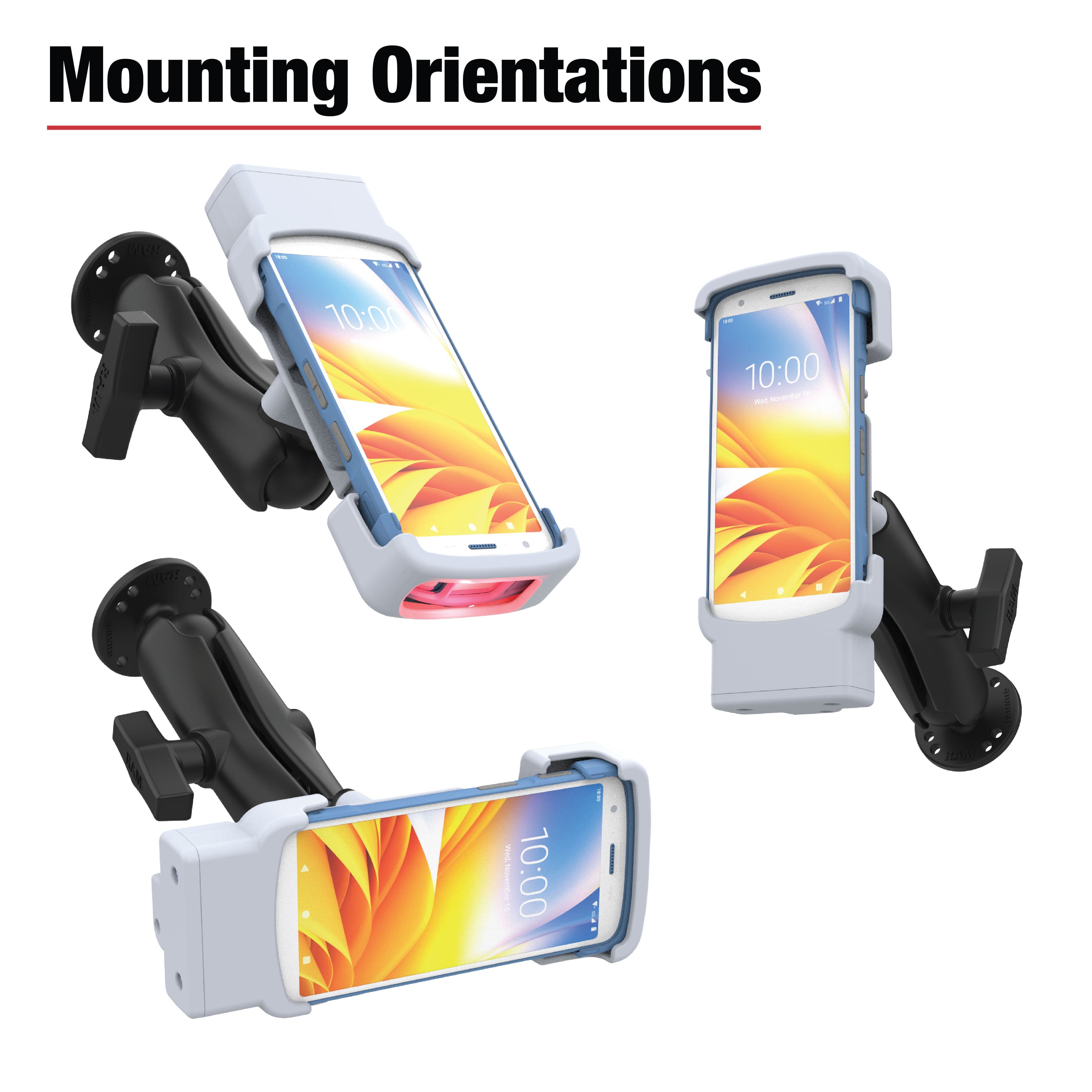RAM® Powered Dock with Pogo Pins for Zebra HC20 & HC50