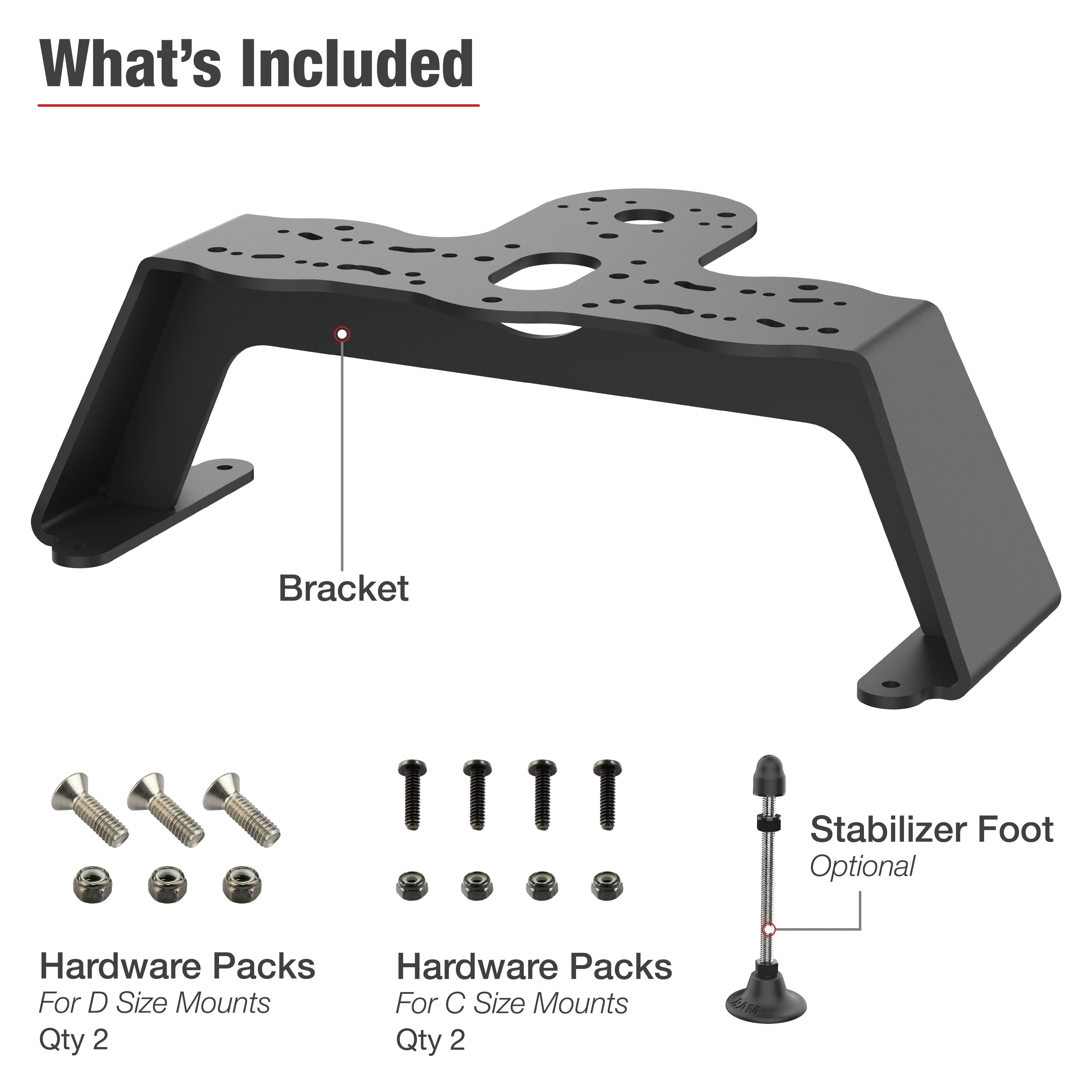 RAM® Heavy Duty Fish Finder Deck Mount