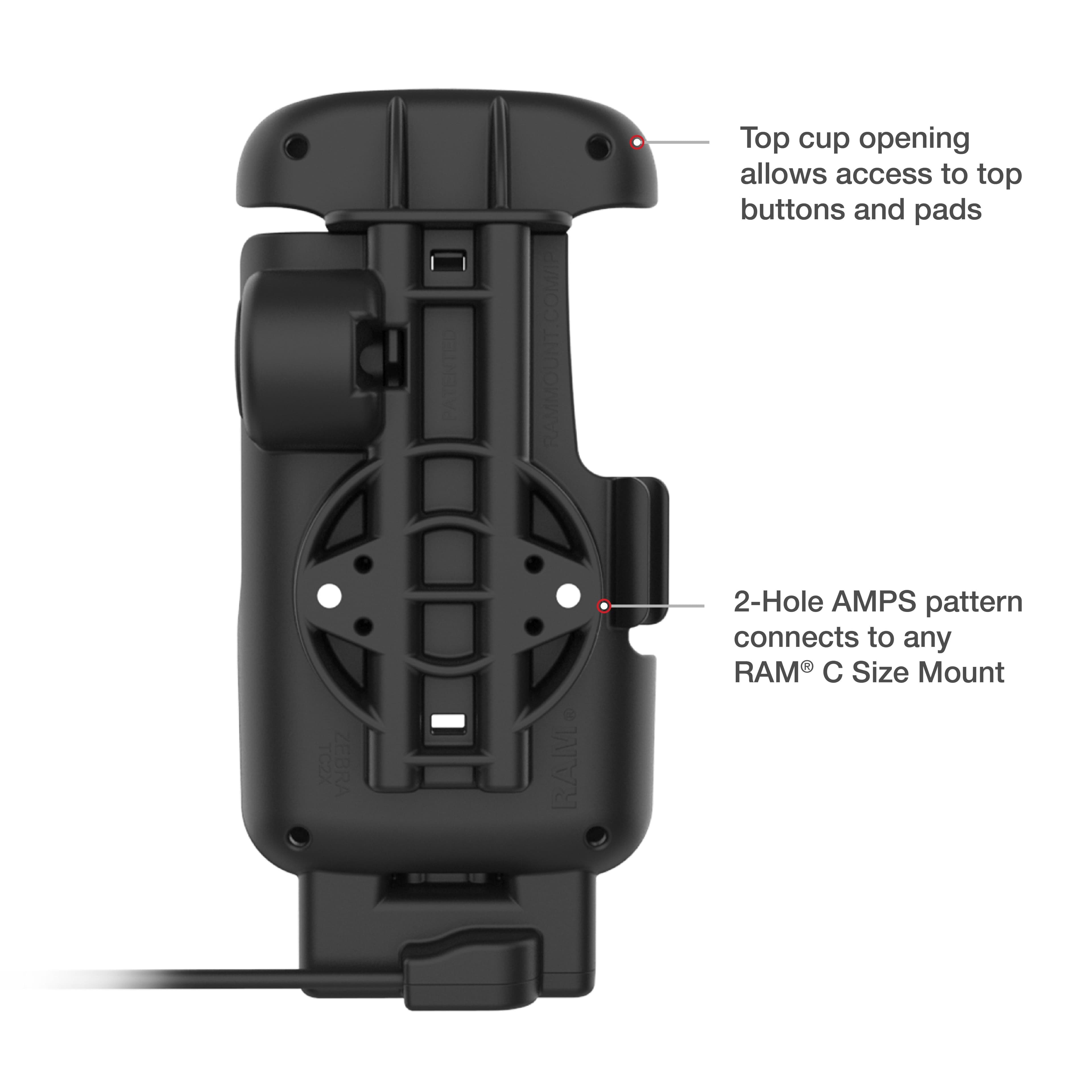 RAM® Form-Fit USB-C Dock for Zebra TC201 & TC22/TC27 with Boot