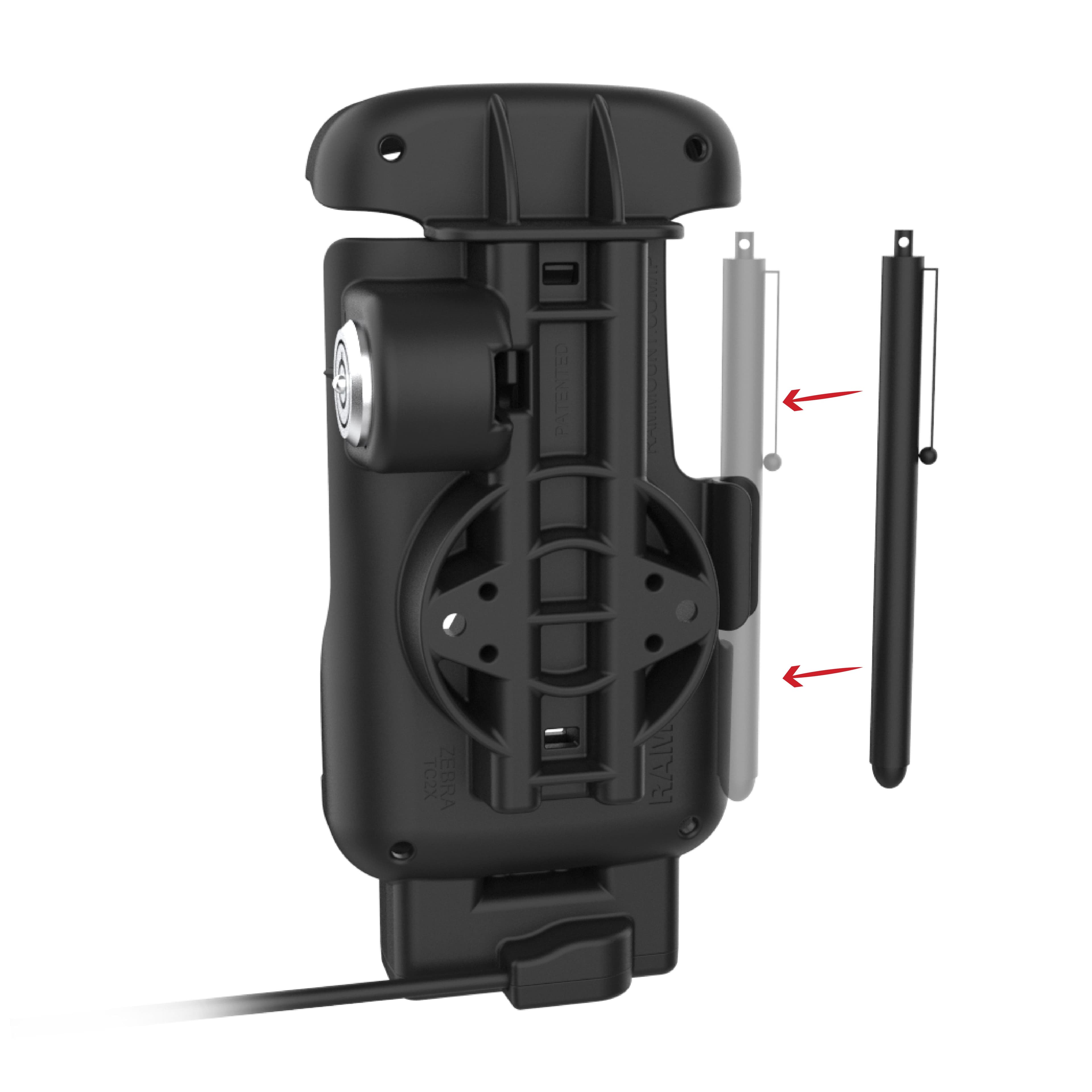 RAM® Locking USB-C Powered Dock for Zebra TC201 & TC22/TC27 with Boot