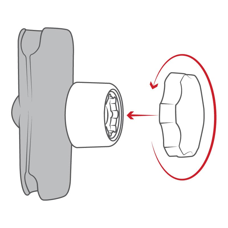 RAM® Pin-Lock™ Security Knob for C Size Socket Arms
