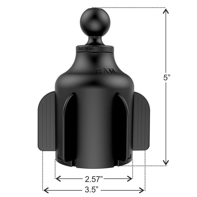 RAM® X-Grip® Large Phone Mount with RAM® Stubby™ Cup Holder Base