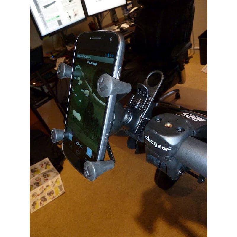 RAM® X-Grip® Phone Mount with RAM® EZ-Strap™ Rail Mount