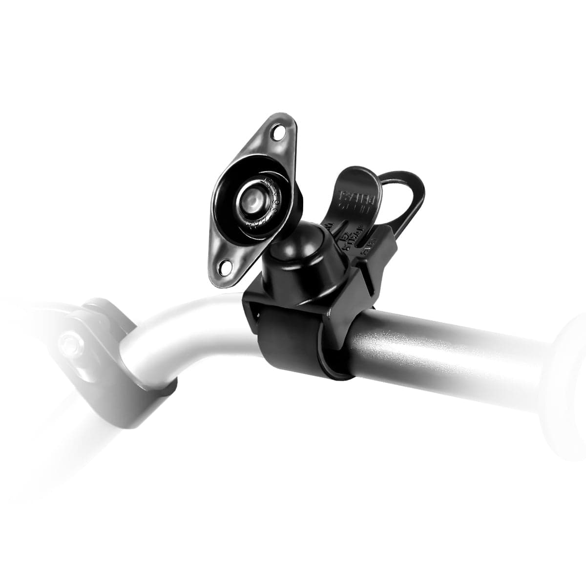 RAM® EZ-Strap™ Rail Mount with Double Ball and Diamond Base Adapter
