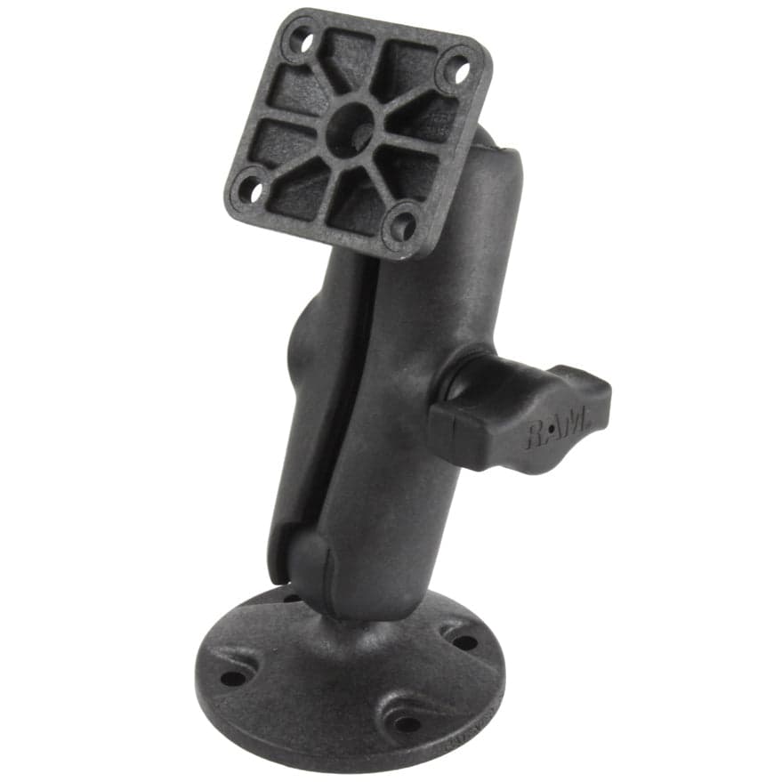 RAM® Composite Drill-Down Double Ball Mount with Rectangle AMPS Plate