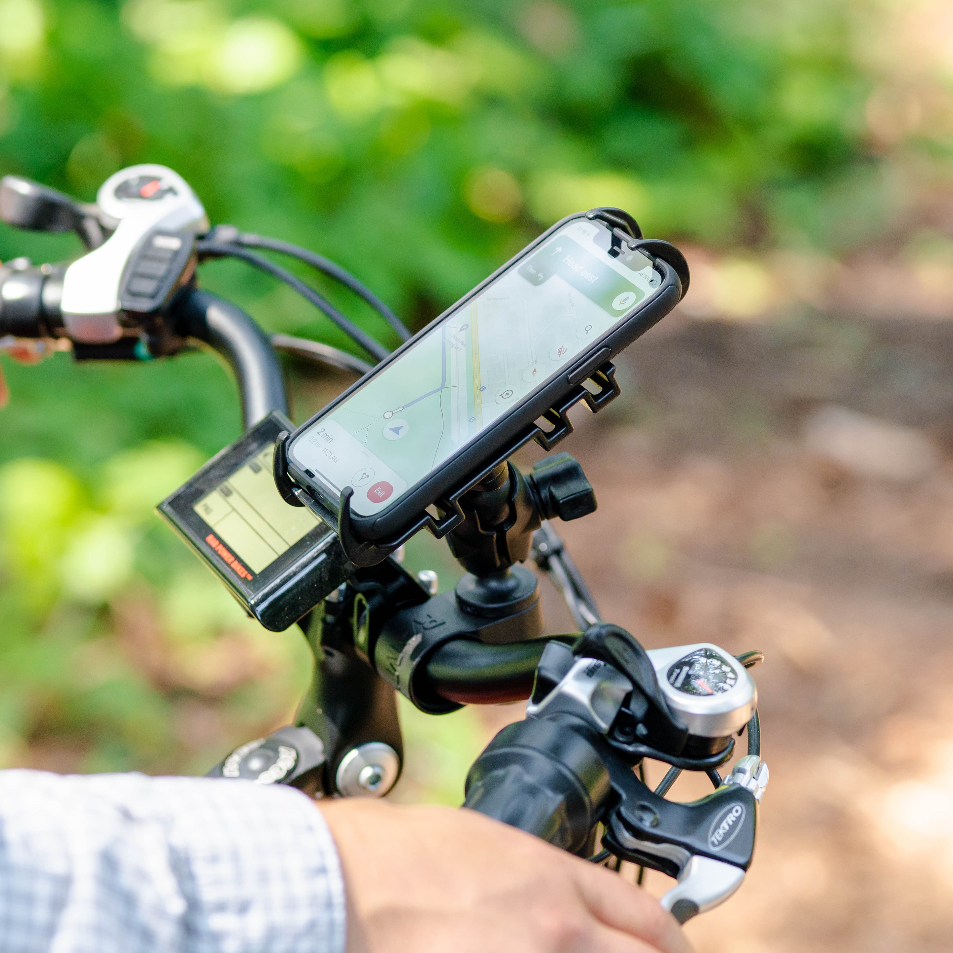 RAM® Quick-Grip™ Phone Mount with RAM® Tough-Strap™ Handlebar Base