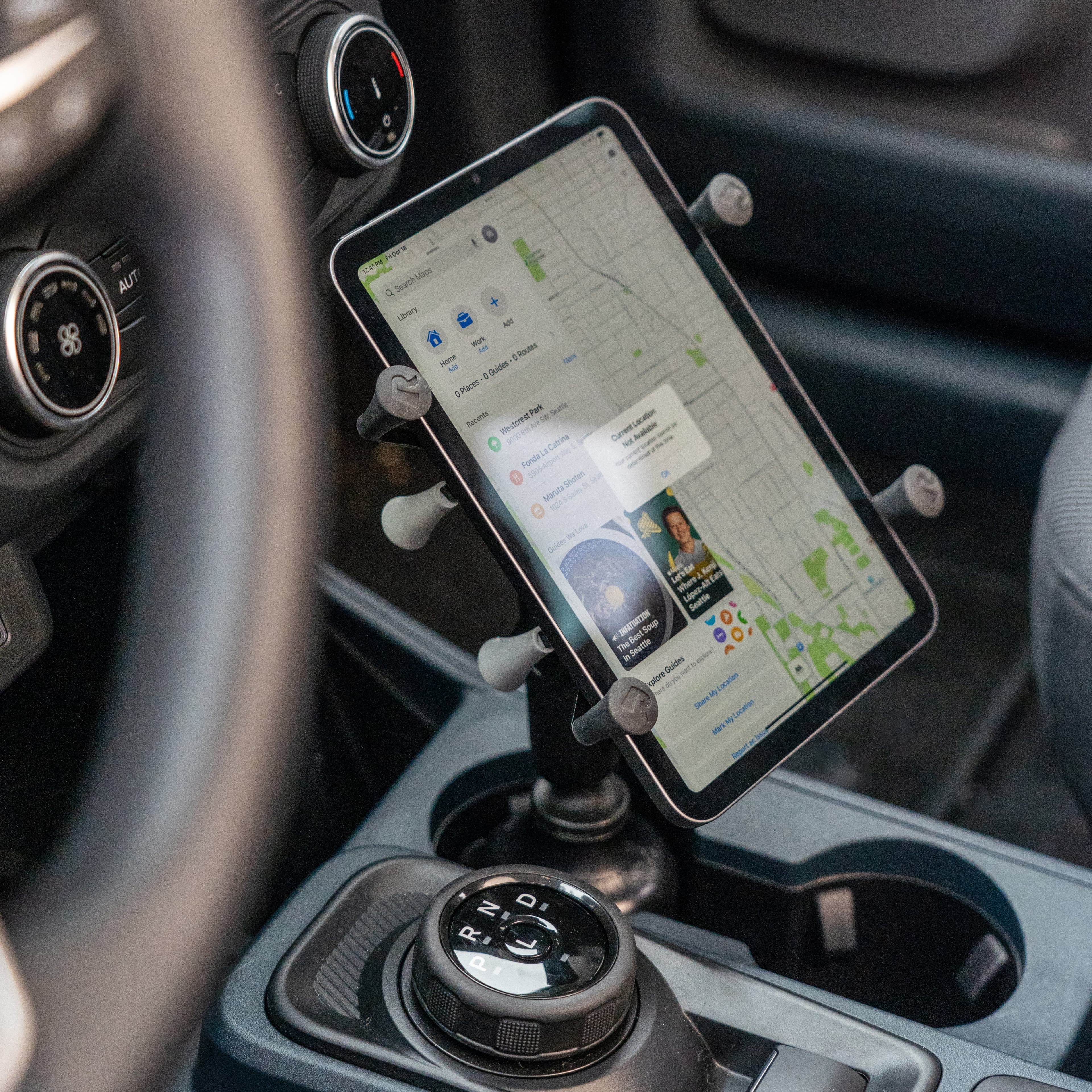 RAM® X-Grip® for 7" (17.8 cm)-8" (20.3 cm) Tablets with RAM® Stubby™ Cup Holder Base