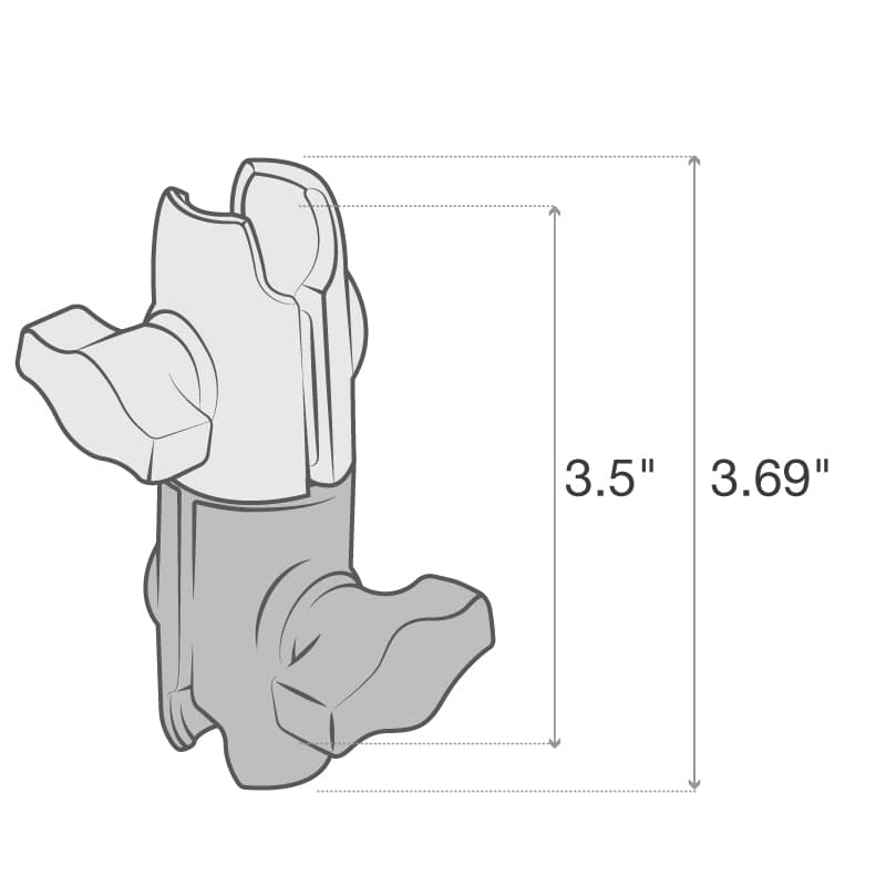 RAM® Composite Double Socket Swivel Arm