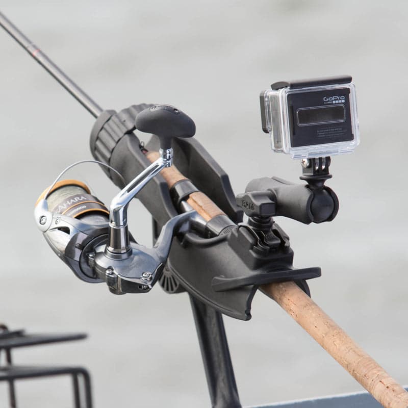 RAM ROD® HD Fishing Rod Holder with 6" (15.2 cm) Spline Post and Dual Track Base