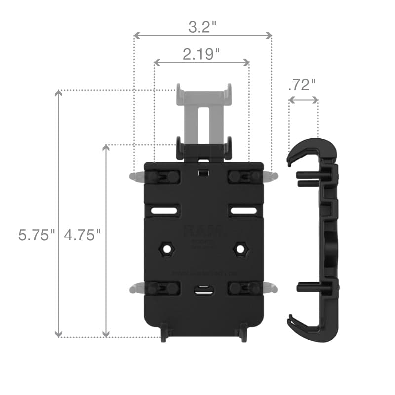RAM® Quick-Grip™ Phone Mount with Diamond Base
