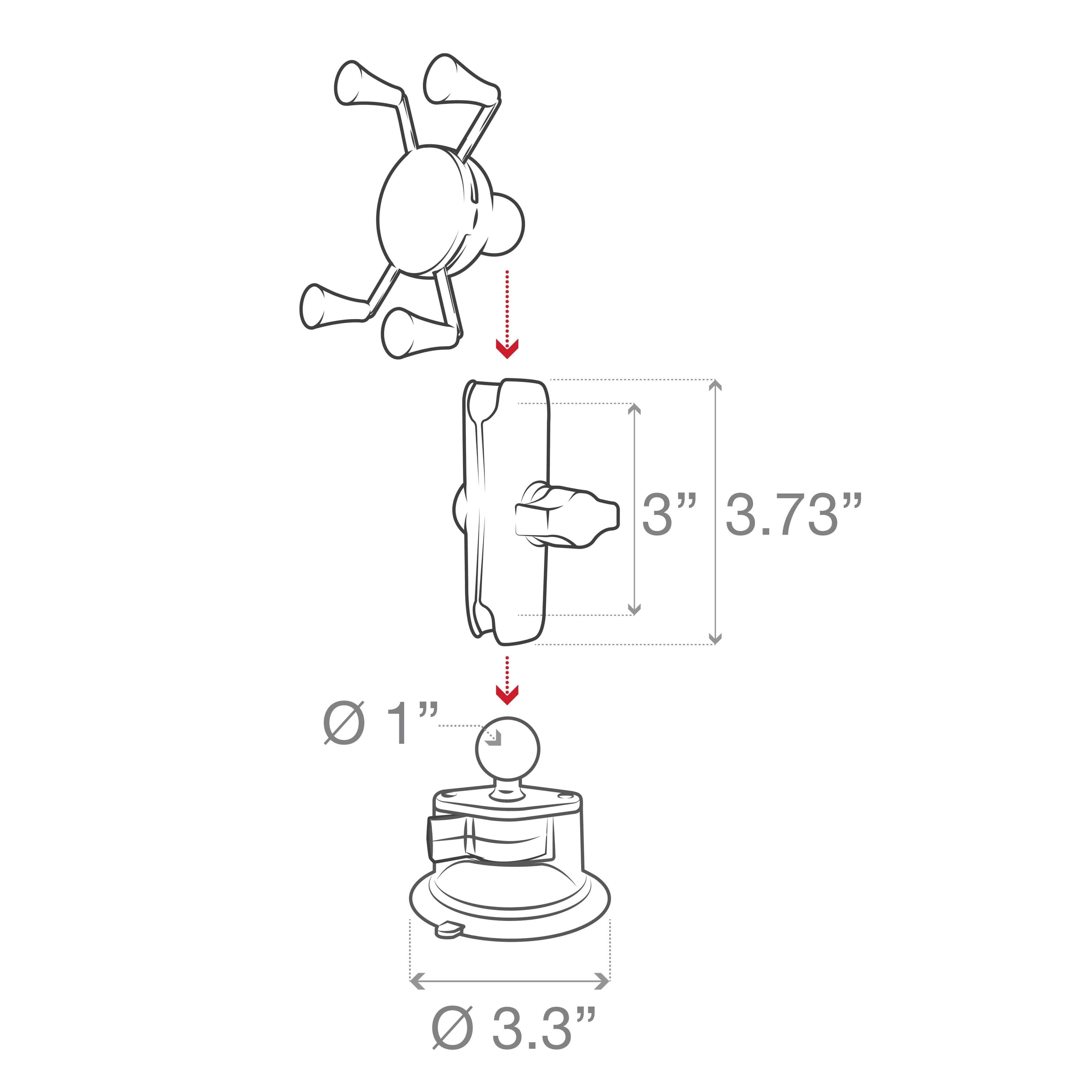 RAM® X-Grip® Phone Mount with Twist-Lock™ Suction Cup Base