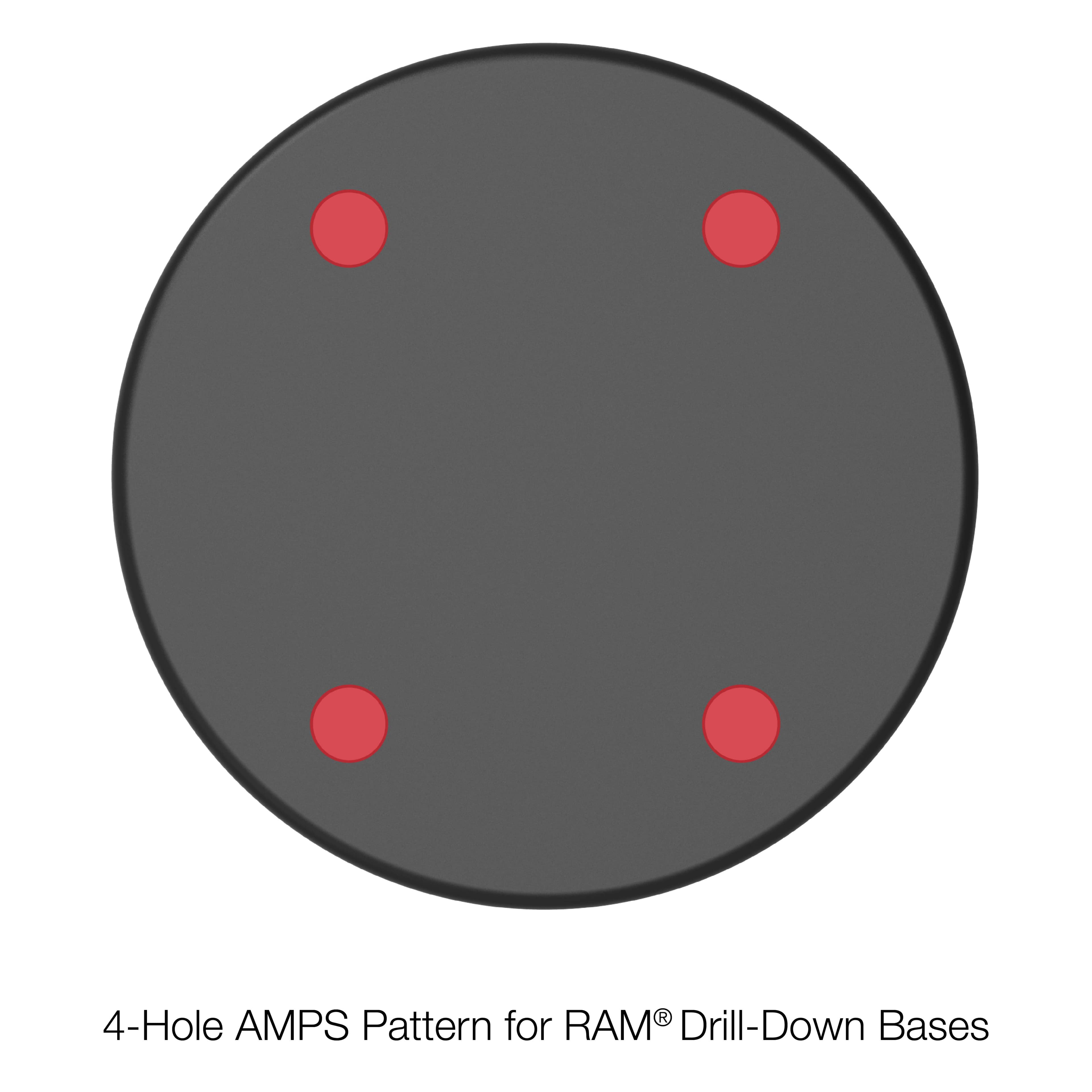RAM® Cable Manager with AMPS Hole Pattern for Electronic Mounts