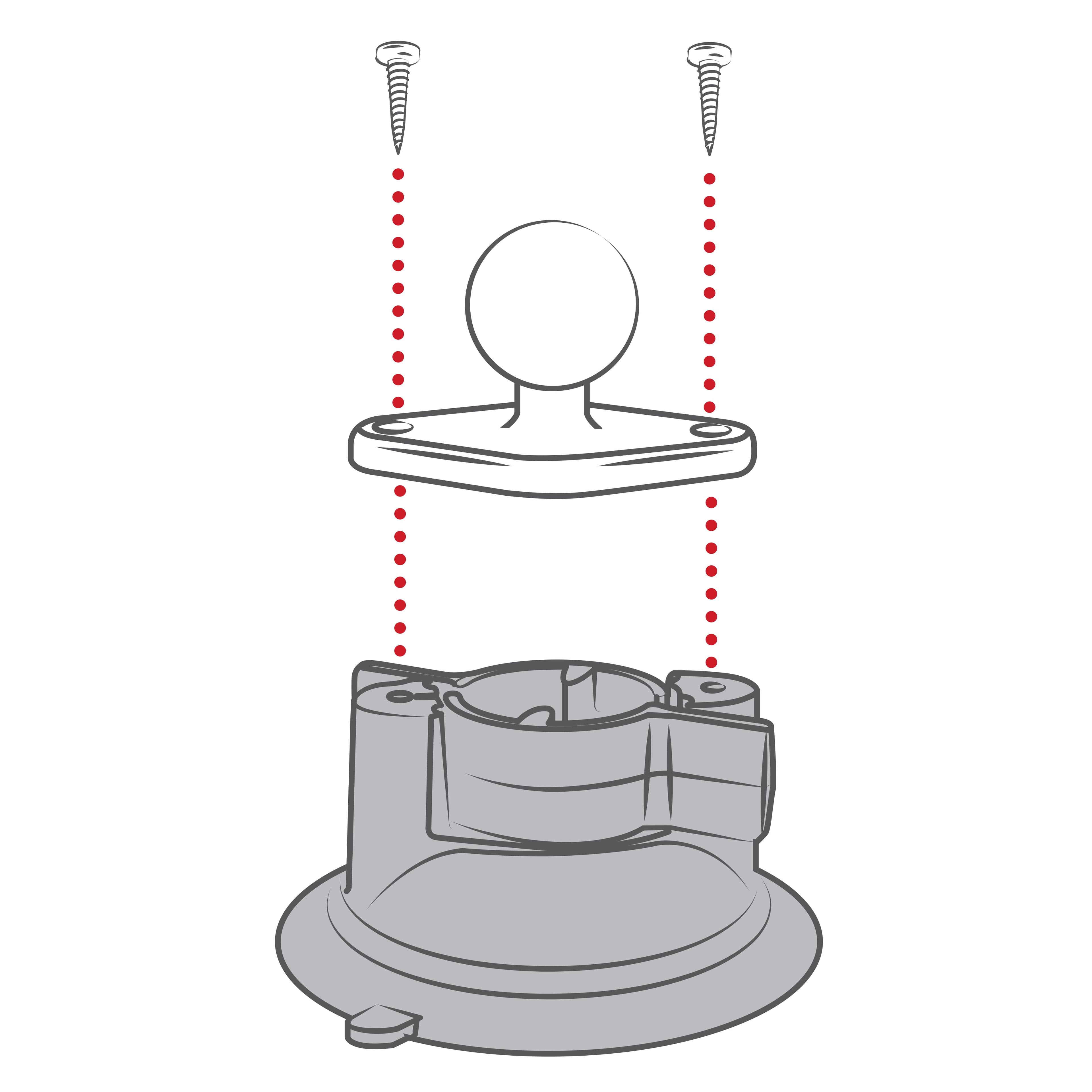 RAM® Twist-Lock™ Composite Suction Cup Base with Ball
