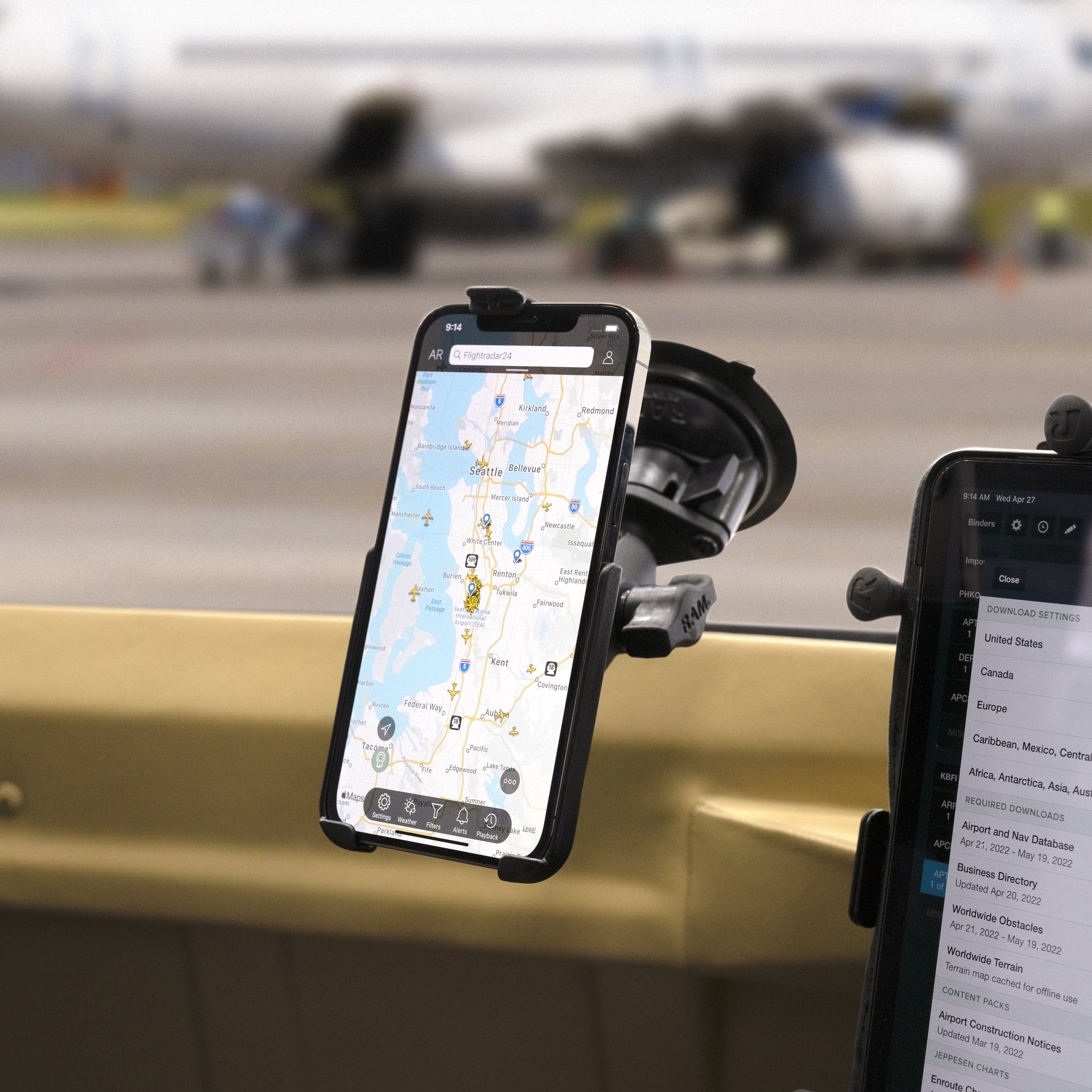 RAM® Twist-Lock™ Composite Suction Cup Base with Ball
