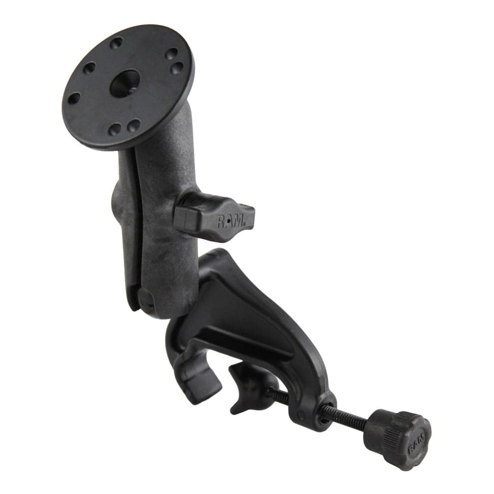 RAM® Yoke Clamp Mount with Composite Socket Arm & Aluminum Round Plate