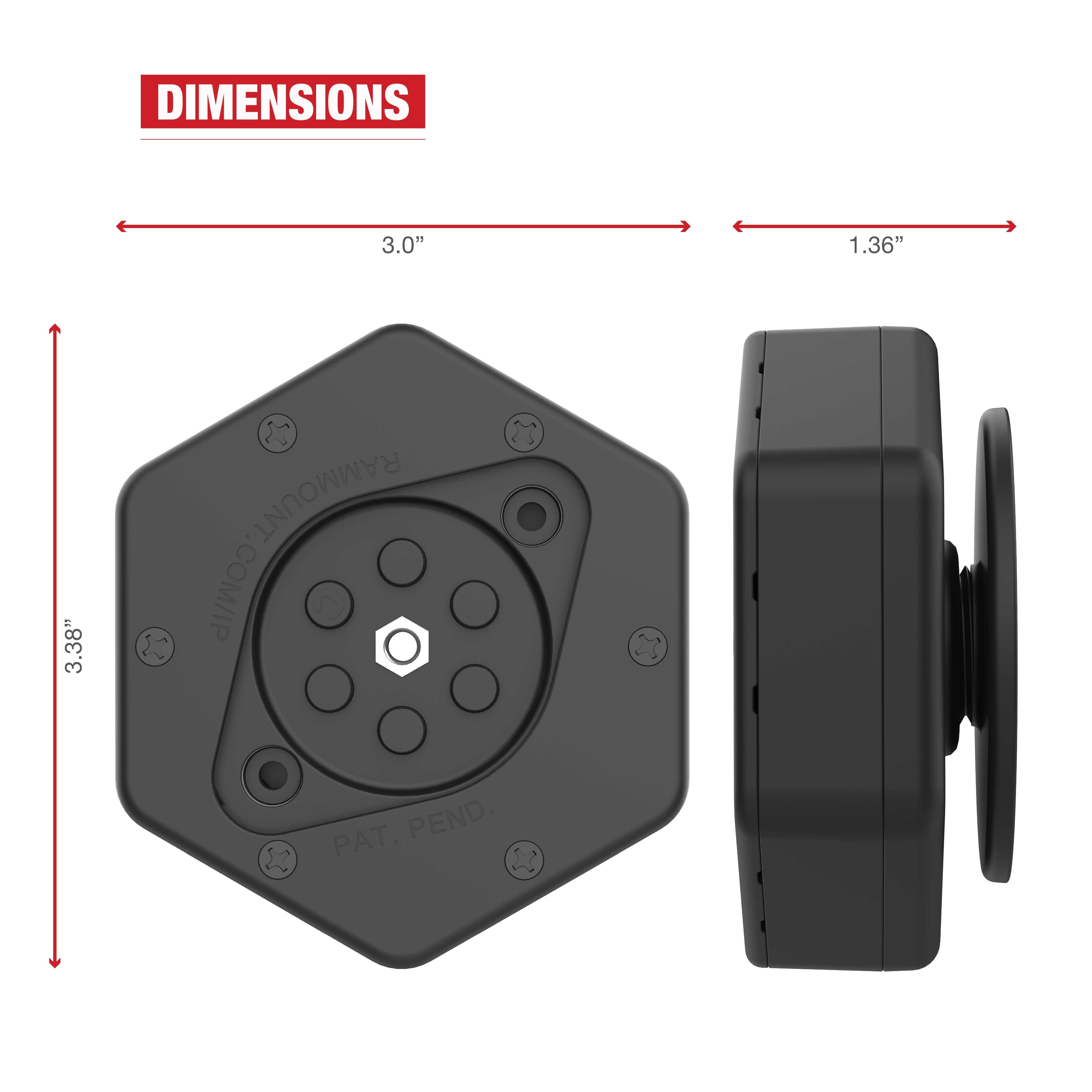 RAM® Vibe-Safe™ with NPT Adapter for 2-Hole Holders