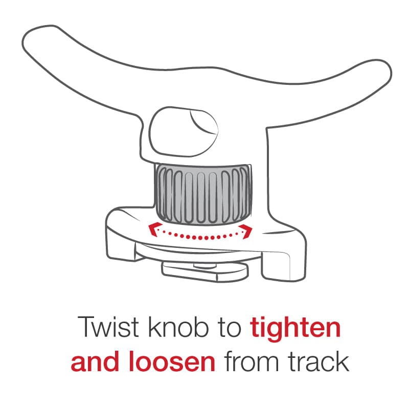 RAM® Tough-Cleat™ Anchor Tie-Off with Track Adapter