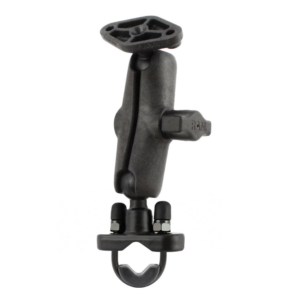 RAM® Handlebar U-Bolt Composite Double Ball Mount with Diamond Plate