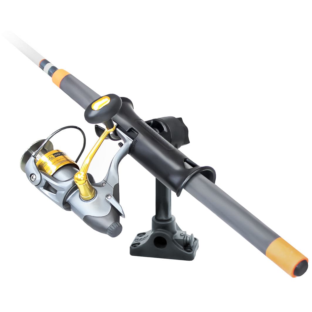 RAM® Tube Jr.™ Rod Holder with Bulkhead/Flat Surface Base - 6" (15.2 cm) Post